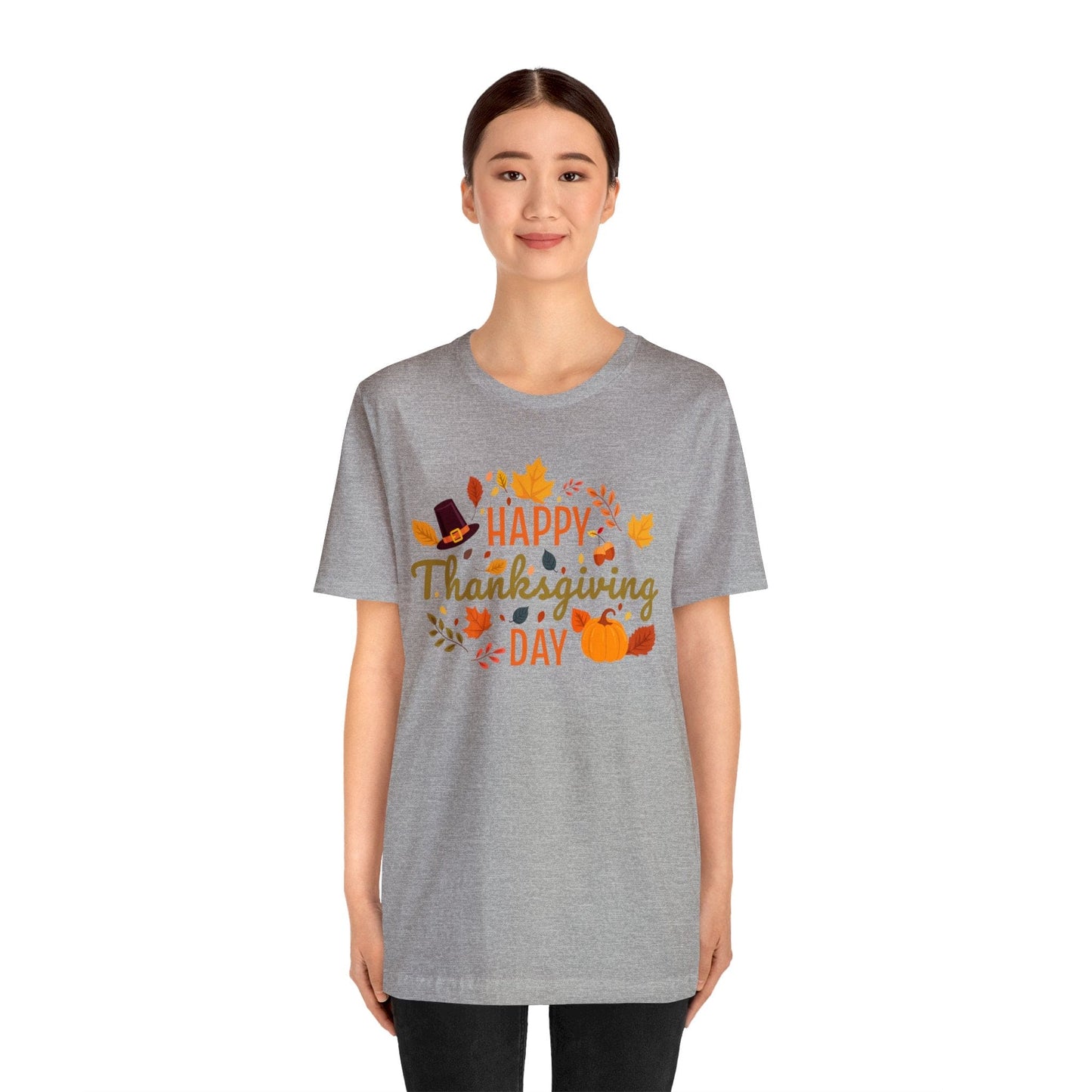 Happy Thanksgiving: “Happy Thanksgiving Day” w/Potpourri Design T-Shirt