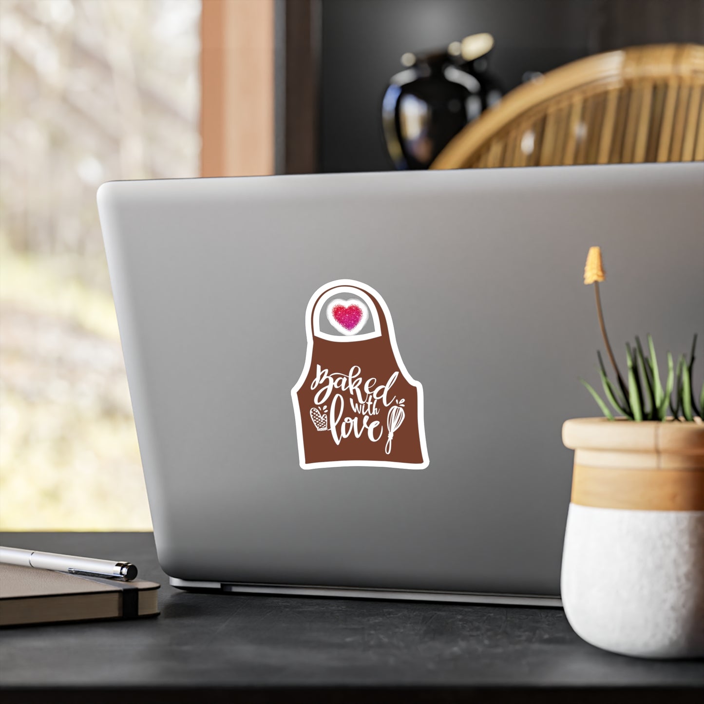 “Baked With Love” Apron image - Kiss-Cut Vinyl Decal