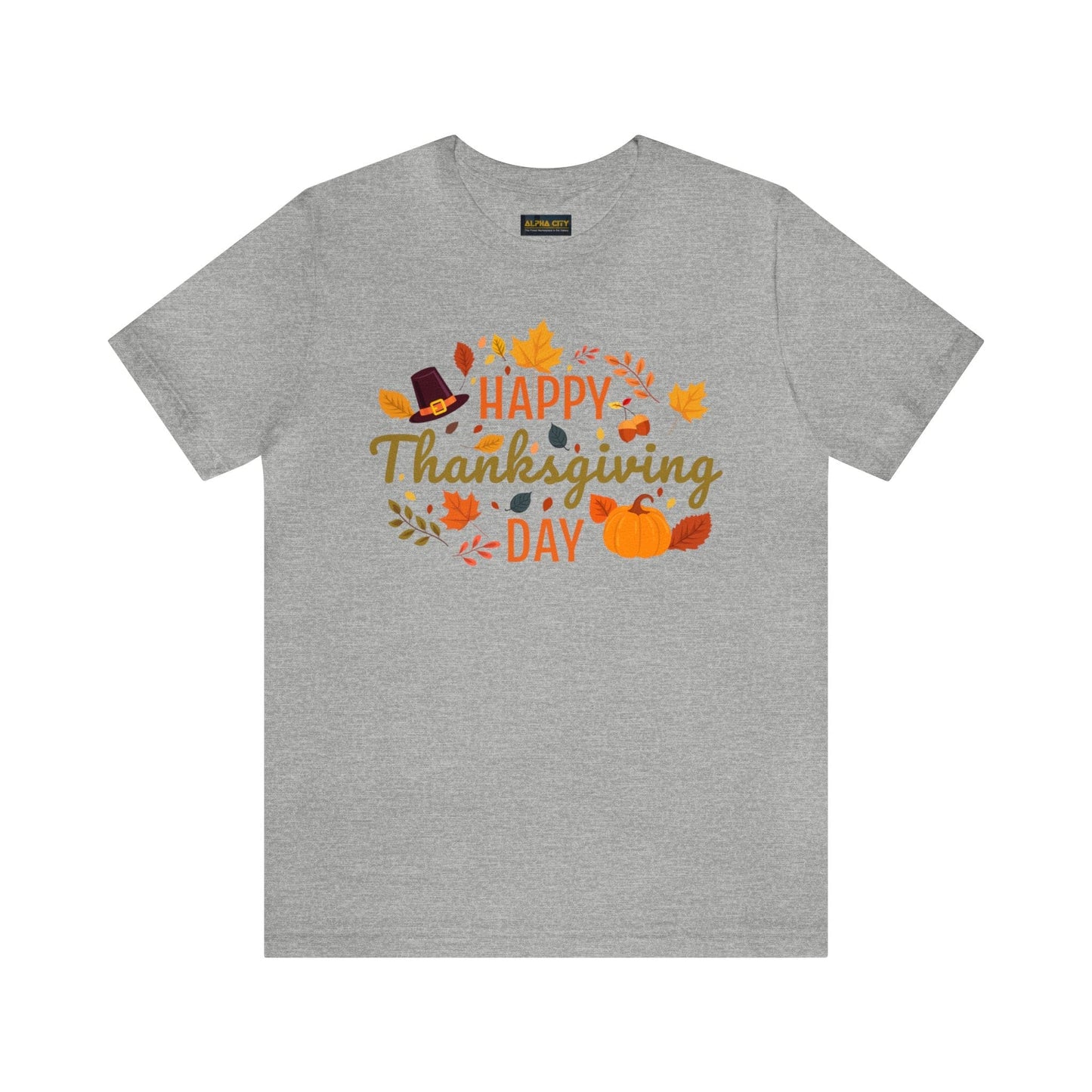 Happy Thanksgiving: “Happy Thanksgiving Day” w/Potpourri Design T-Shirt