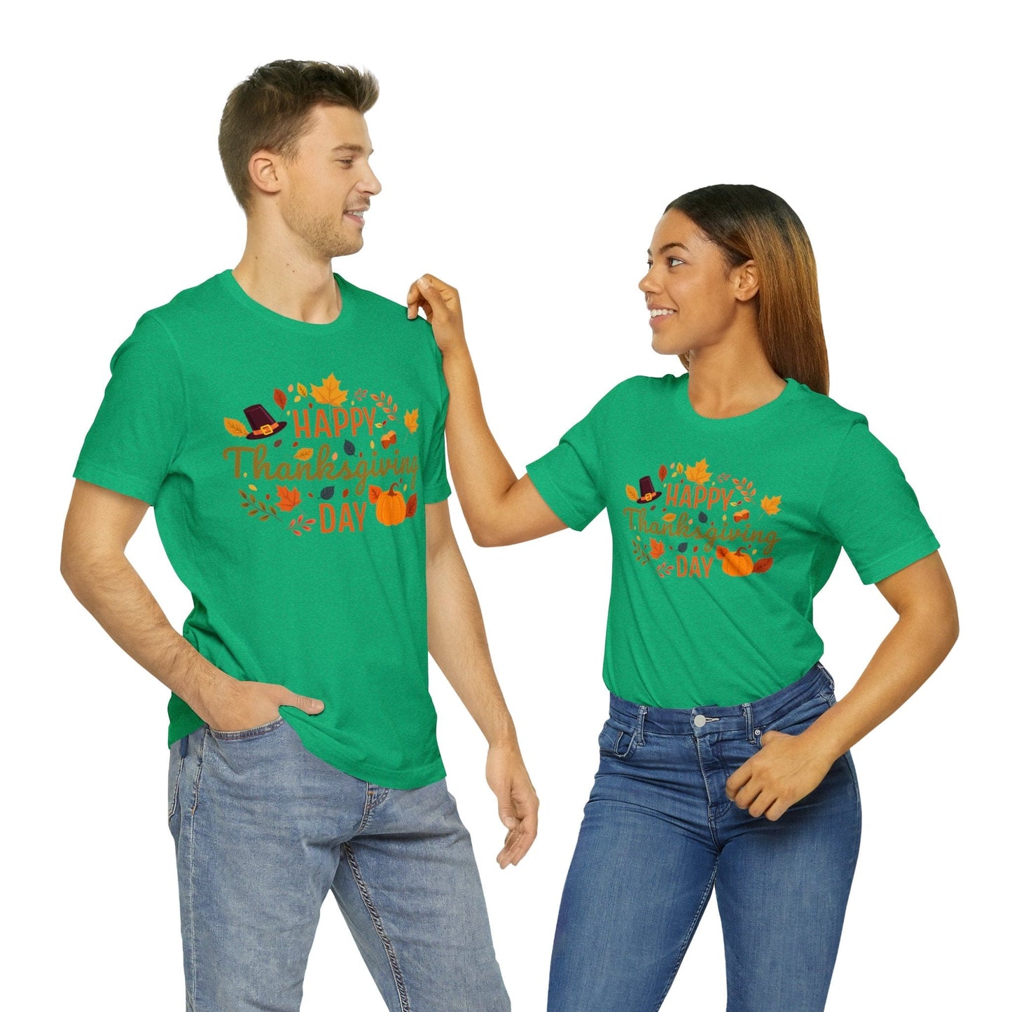 Happy Thanksgiving: “Happy Thanksgiving Day” w/Potpourri Design T-Shirt