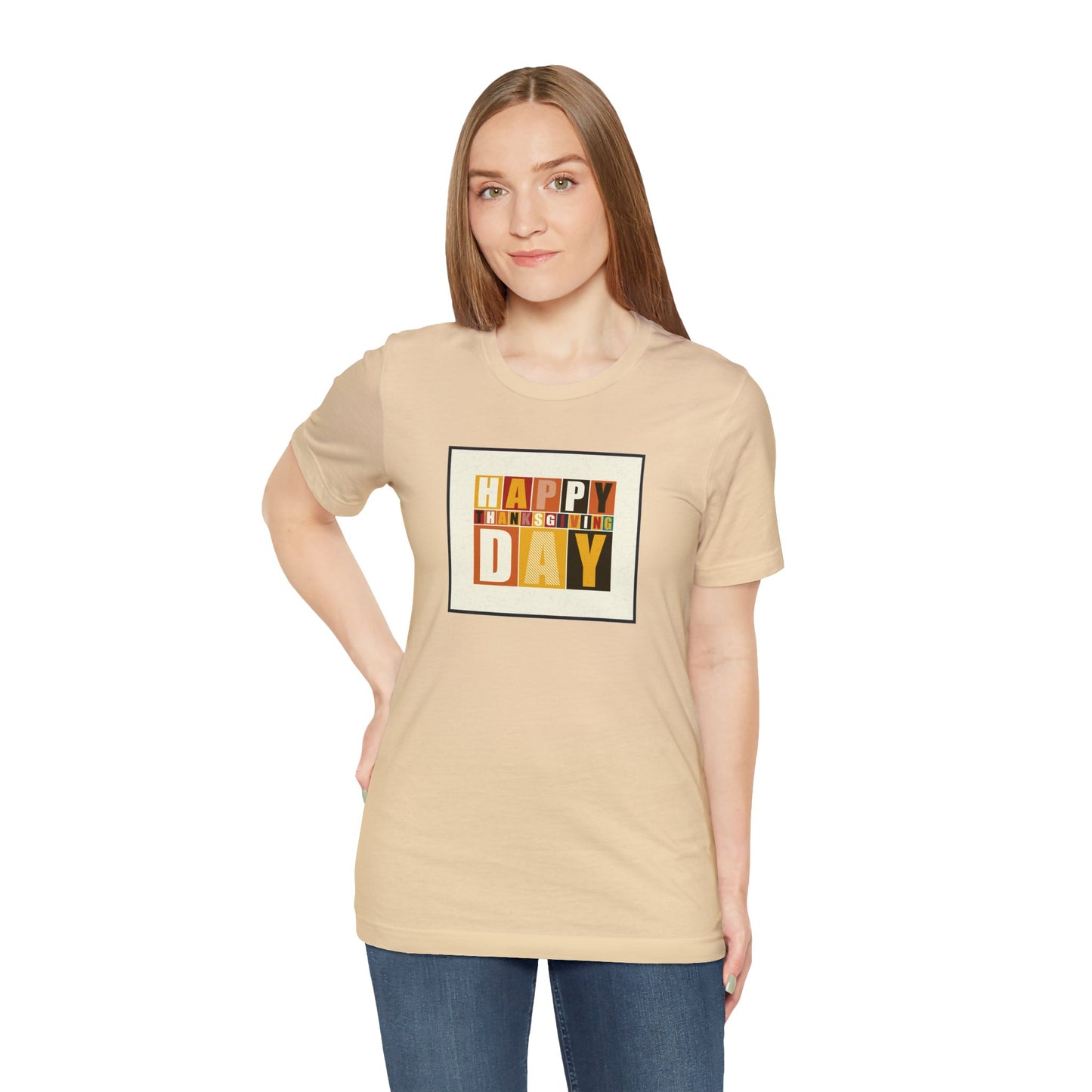 Happy Thanksgiving: "Happy Thanksgiving Day" Artsy Design T-Shirt