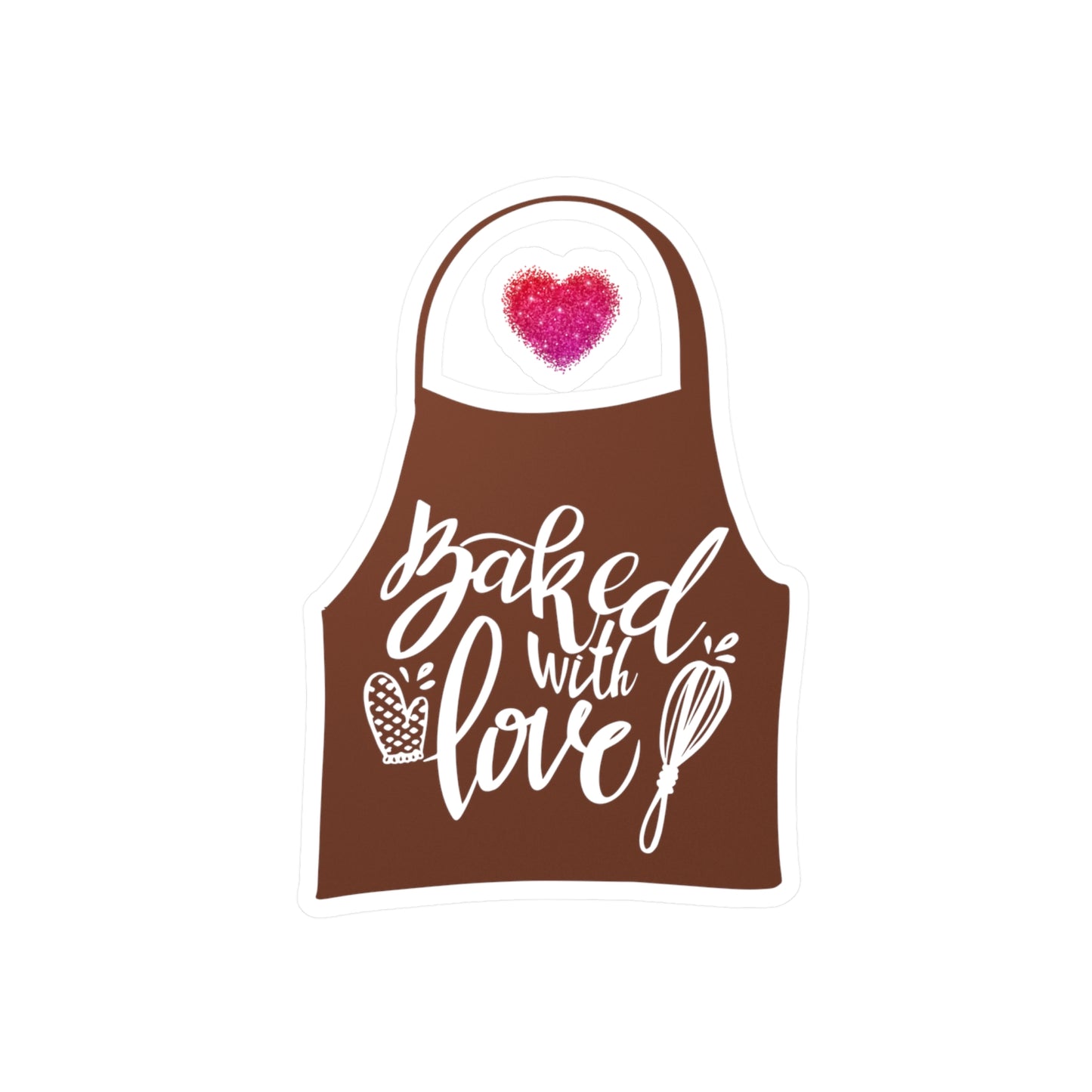 “Baked With Love” Apron image - Kiss-Cut Vinyl Decal