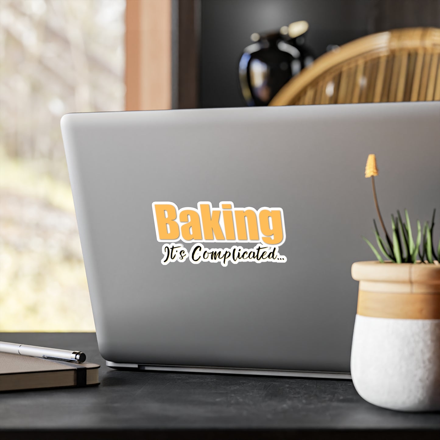 “Baking: It's Complicated...” Kiss-Cut Vinyl Decal