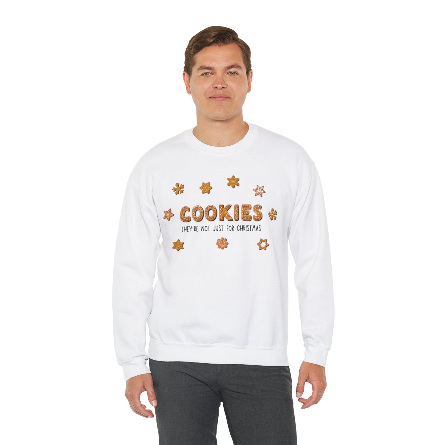 “Cookies: They're Not Just for Christmas” Gildan 18000 Unisex Heavy Blend™ Crewneck Sweatshirt