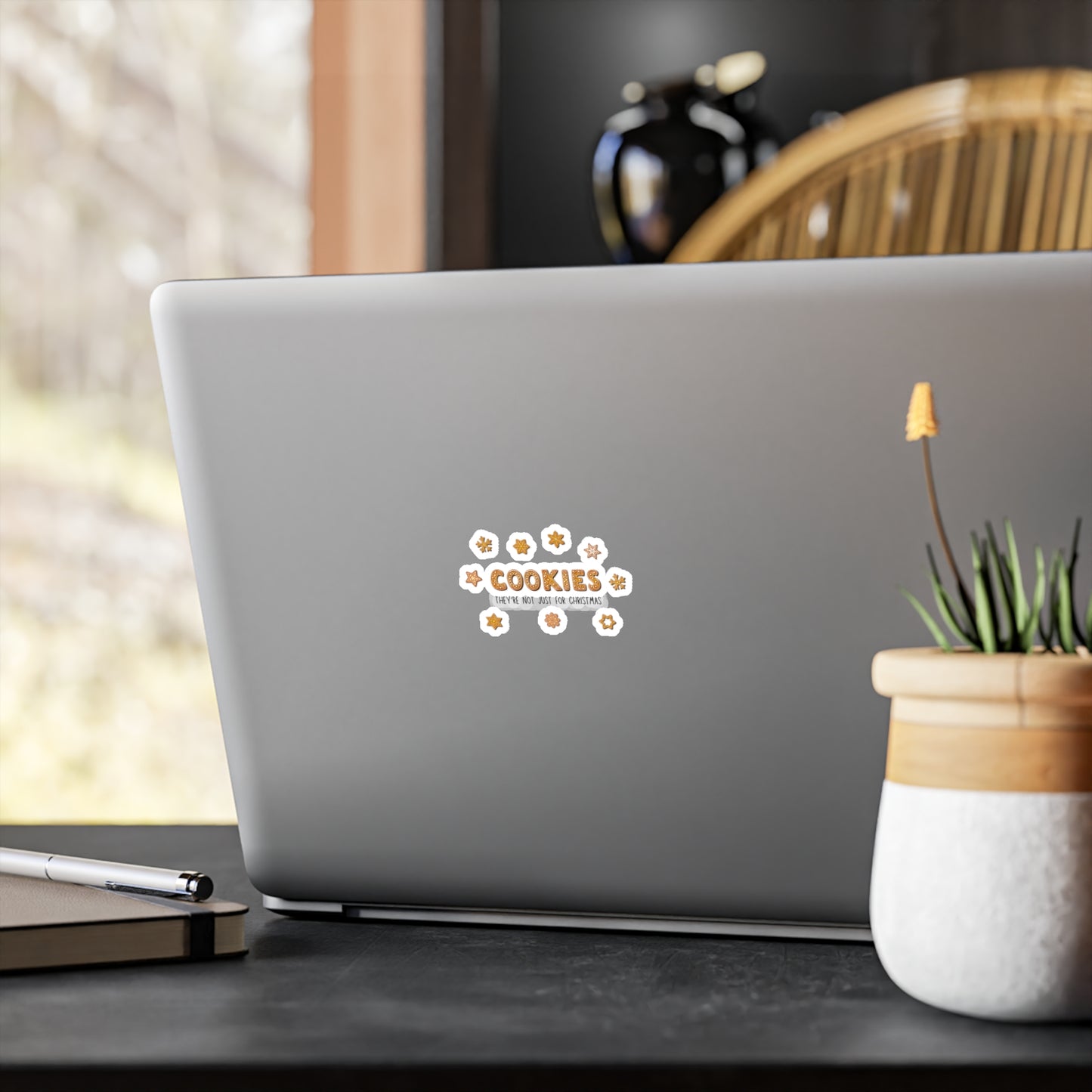 “Cookies: They're Not Just for Christmas” Kiss-Cut Vinyl Decal
