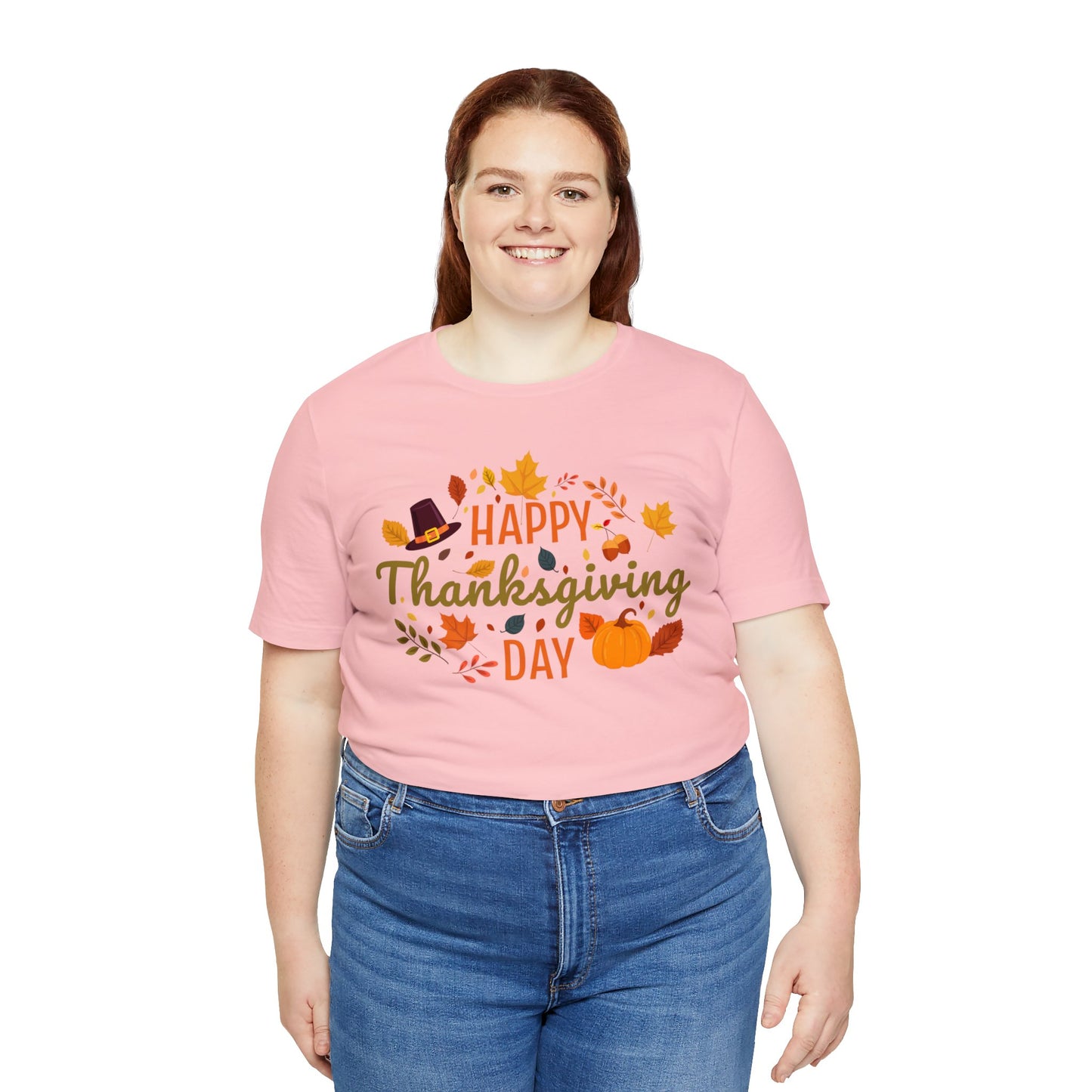 Happy Thanksgiving: “Happy Thanksgiving Day” w/Potpourri Design T-Shirt
