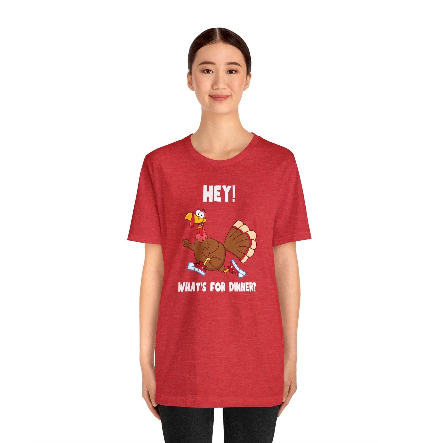 Jerky Turkey: “Hey! What's for Dinner?” Thanksgiving Novelty T-Shirt
