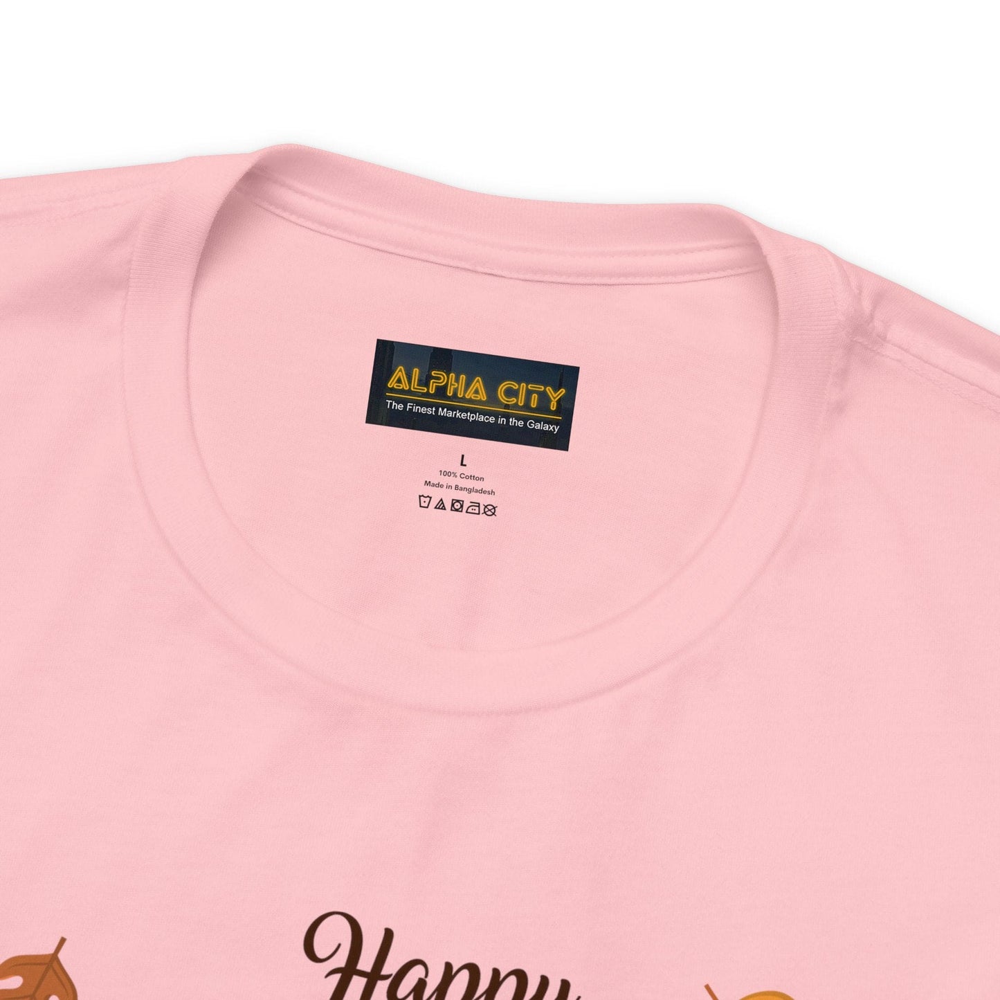 Happy Thanksgiving: “Happy Thanksgiving” w/Cheerful Turkey Design T-Shirt