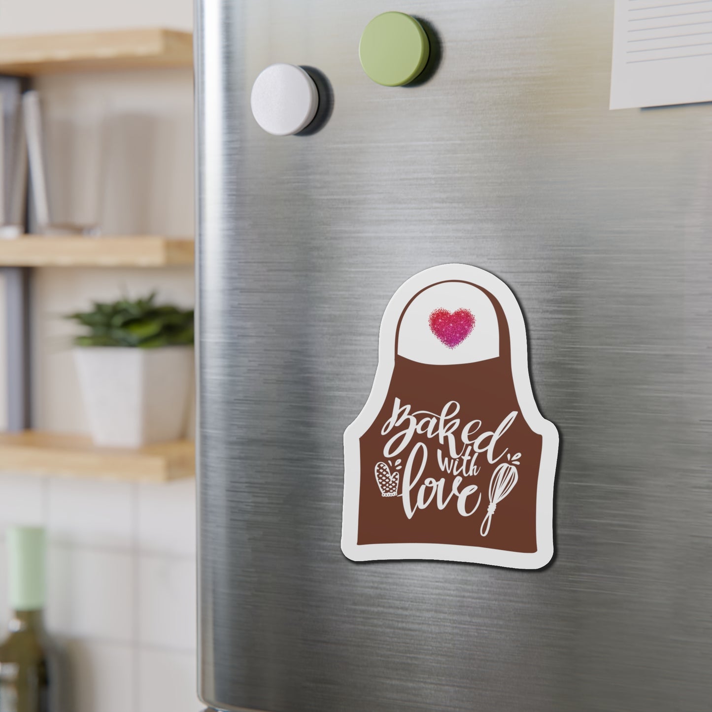 “Baked With Love” Apron image - Die-Cut Magnets