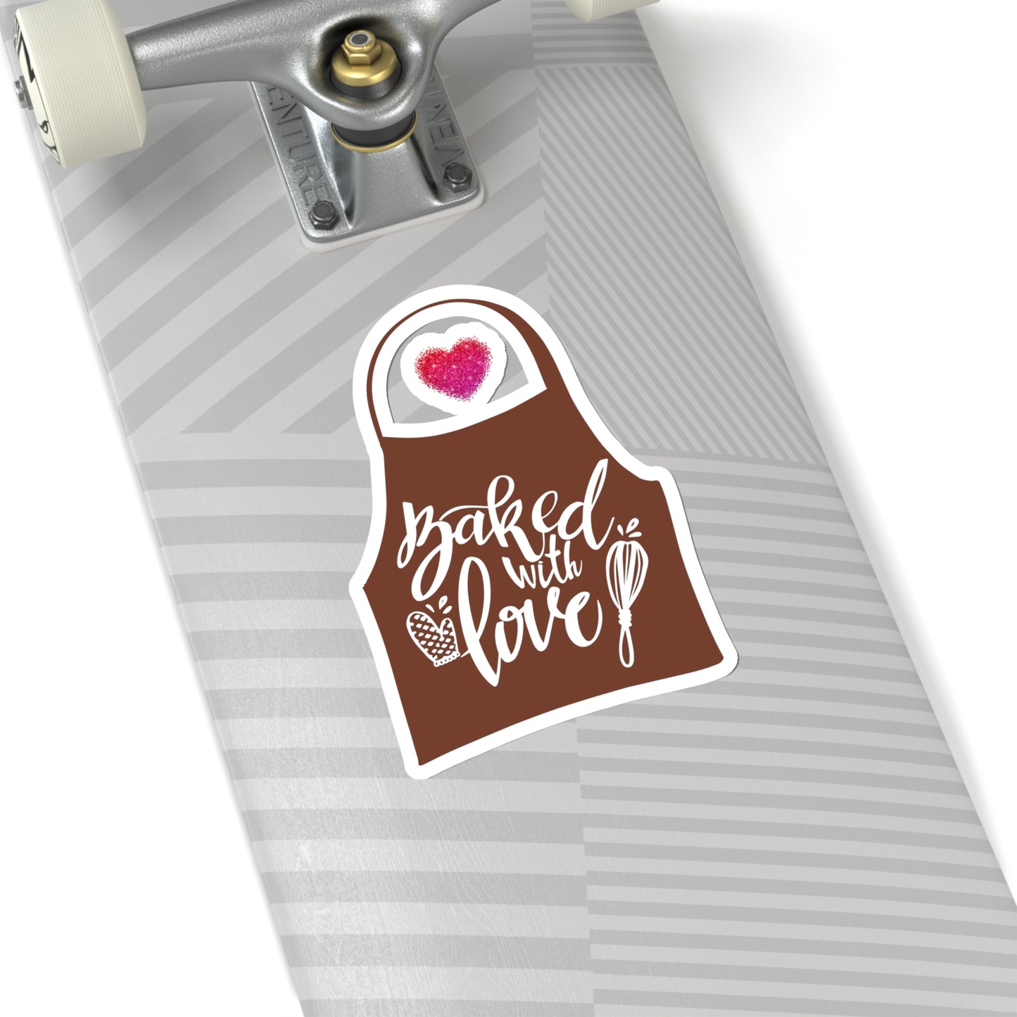 “Baked With Love” Apron image - Kiss-Cut Stickers