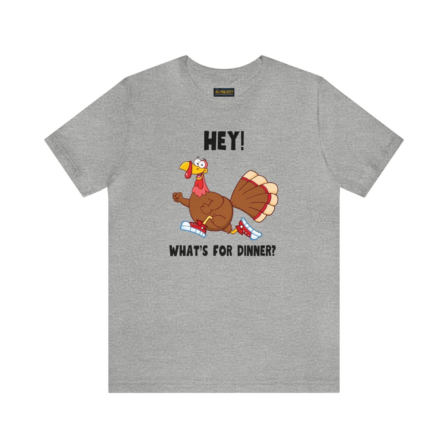 Jerky Turkey: “Hey! What's for Dinner?” Thanksgiving Novelty T-Shirt