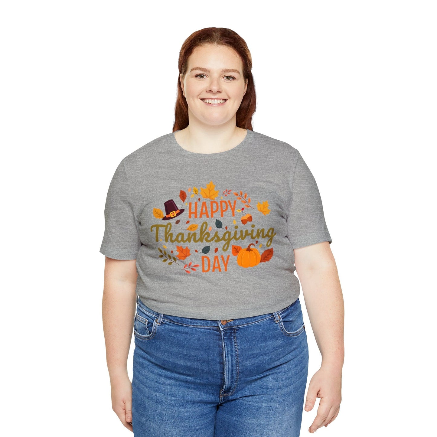 Happy Thanksgiving: “Happy Thanksgiving Day” w/Potpourri Design T-Shirt