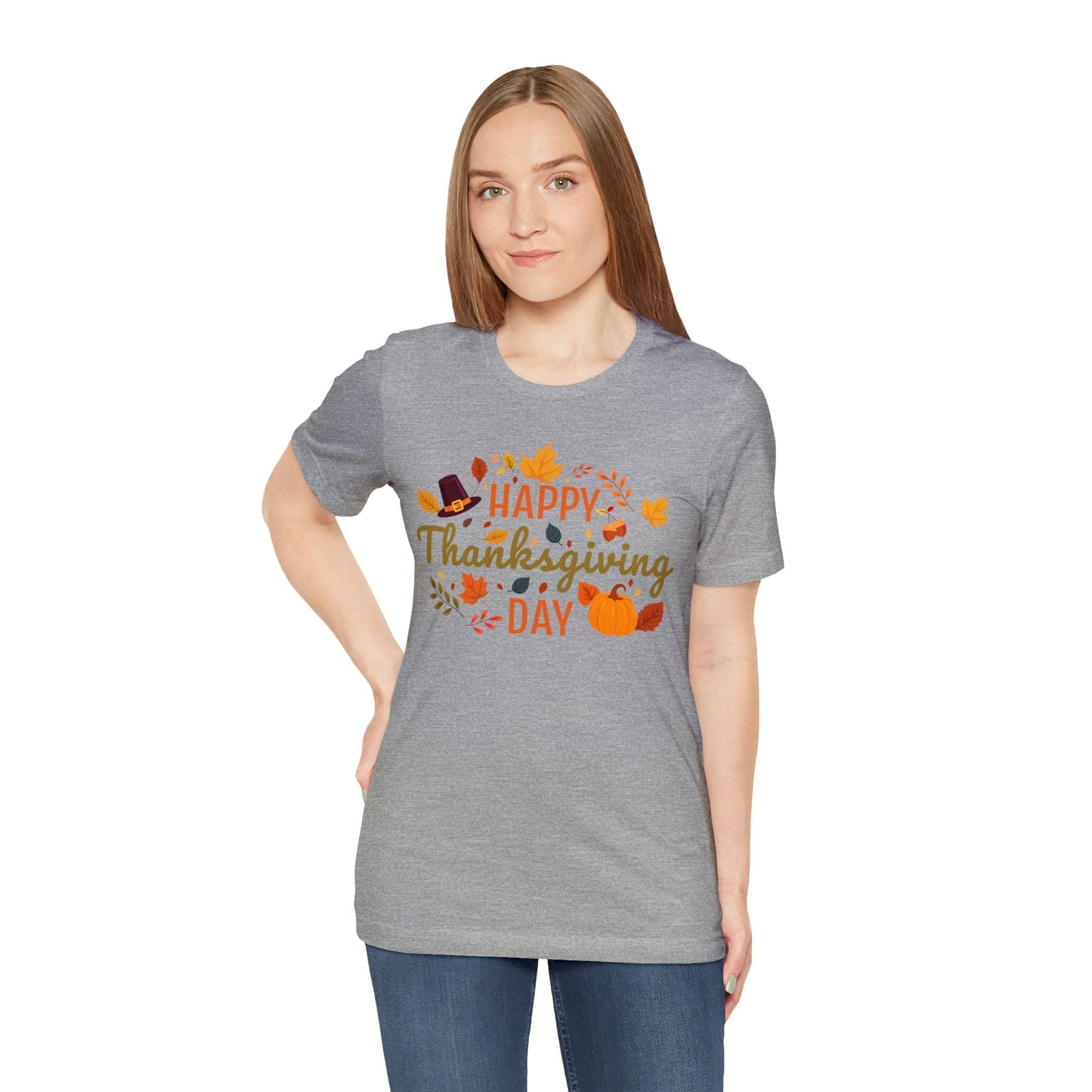 Happy Thanksgiving: “Happy Thanksgiving Day” w/Potpourri Design T-Shirt