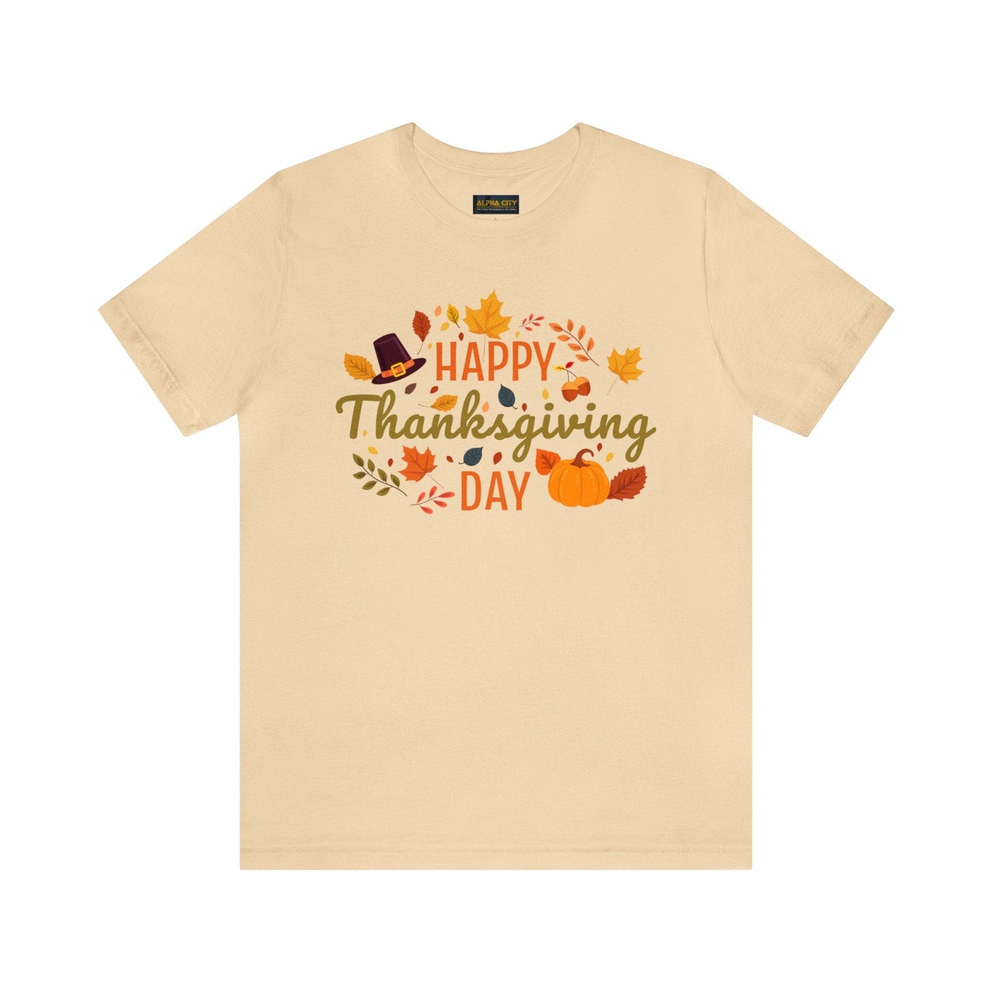 Happy Thanksgiving: “Happy Thanksgiving Day” w/Potpourri Design T-Shirt