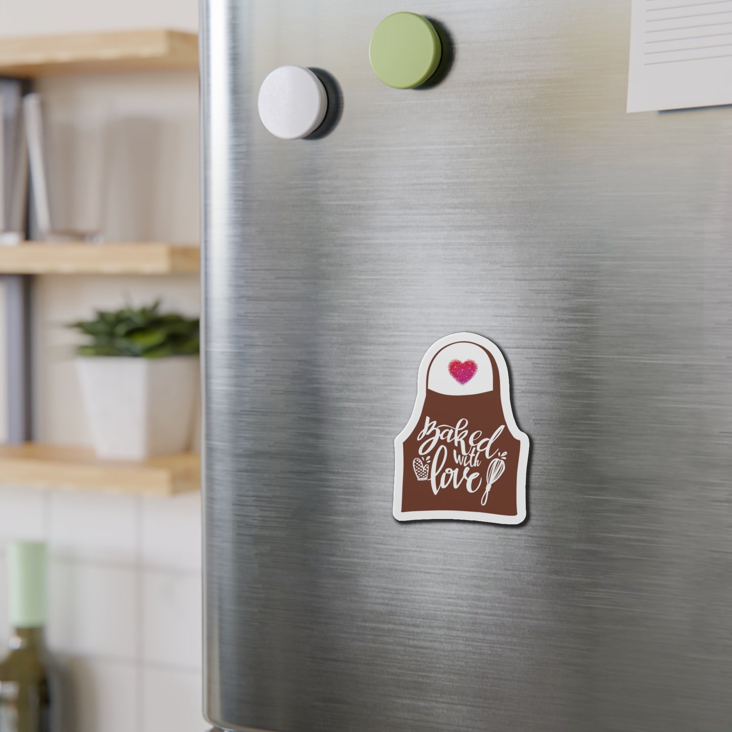 “Baked With Love” Apron image - Die-Cut Magnets
