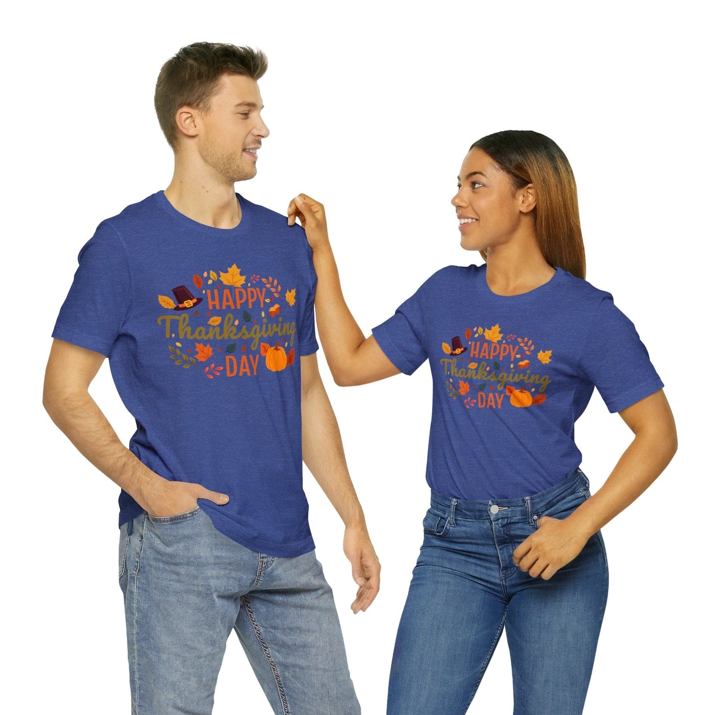 Happy Thanksgiving: “Happy Thanksgiving Day” w/Potpourri Design T-Shirt