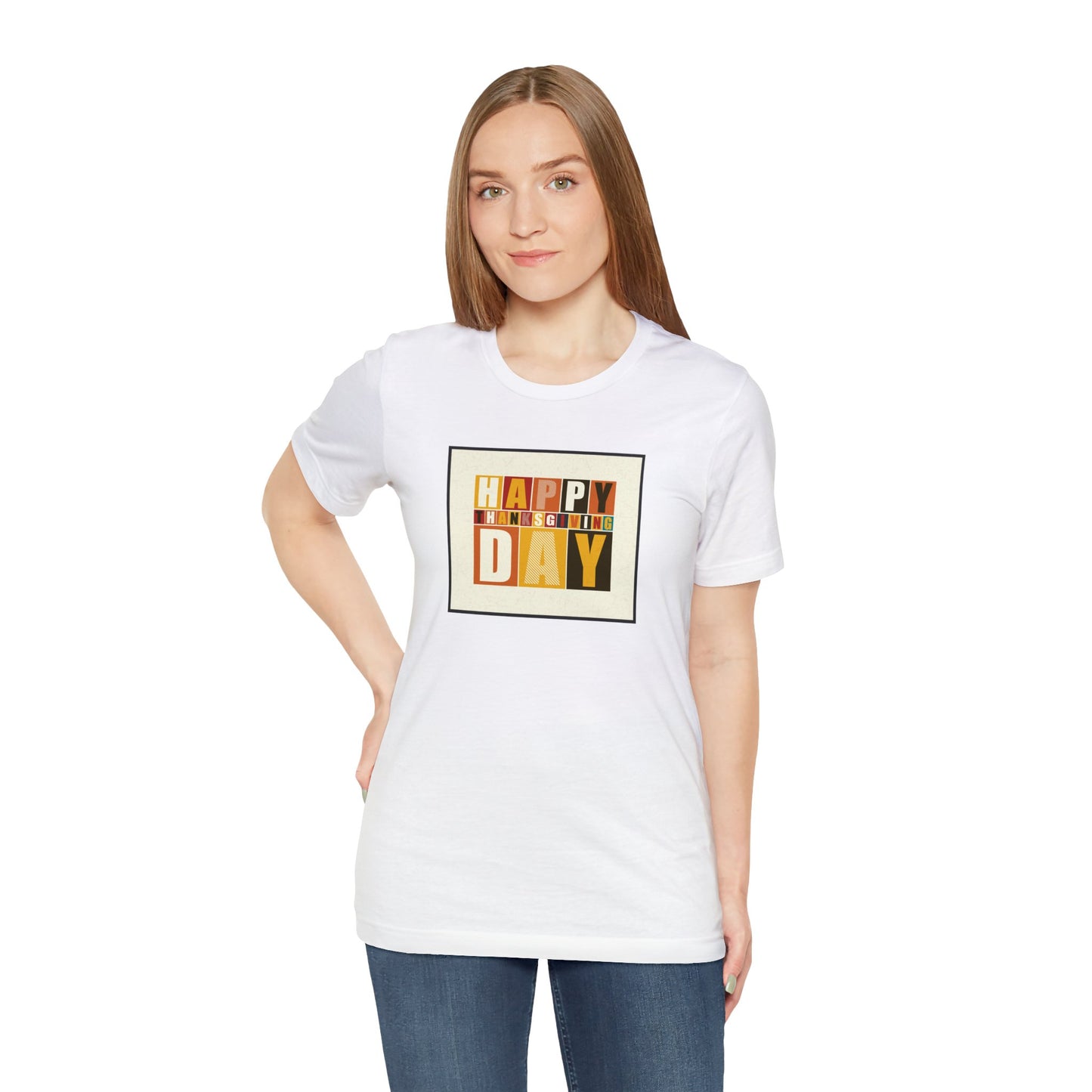 Happy Thanksgiving: "Happy Thanksgiving Day" Artsy Design T-Shirt