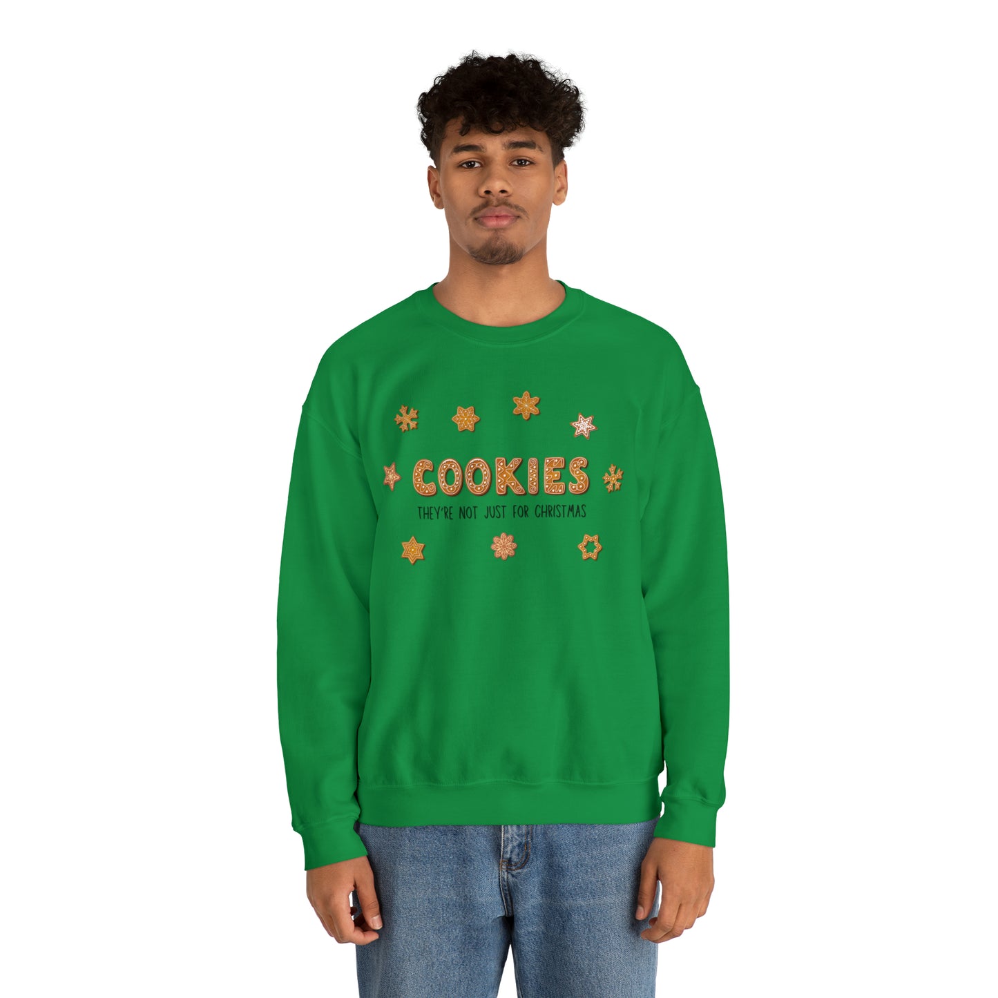 “Cookies: They're Not Just for Christmas” Gildan 18000 Unisex Heavy Blend™ Crewneck Sweatshirt