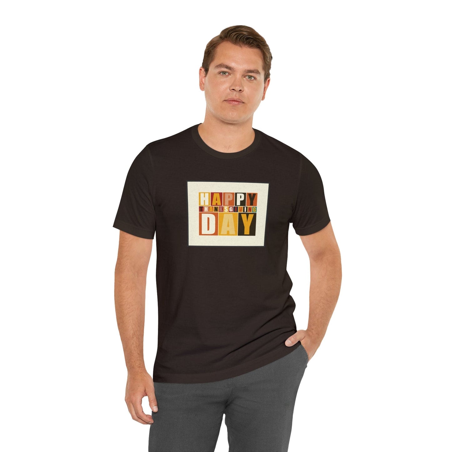 Happy Thanksgiving: "Happy Thanksgiving Day" Artsy Design T-Shirt