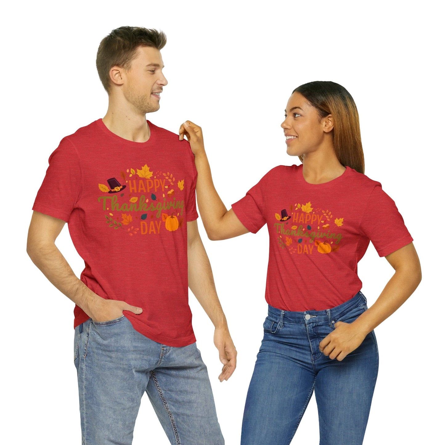 Happy Thanksgiving: “Happy Thanksgiving Day” w/Potpourri Design T-Shirt