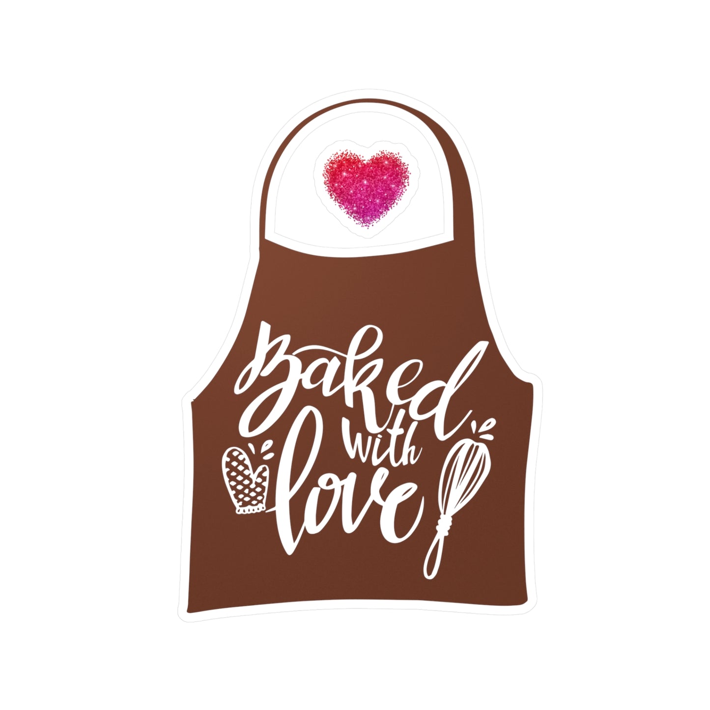 “Baked With Love” Apron image - Kiss-Cut Vinyl Decal
