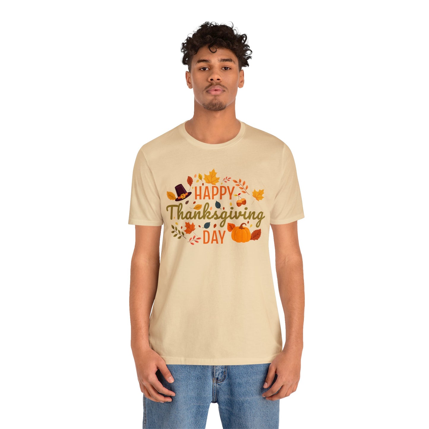 Happy Thanksgiving: “Happy Thanksgiving Day” w/Potpourri Design T-Shirt