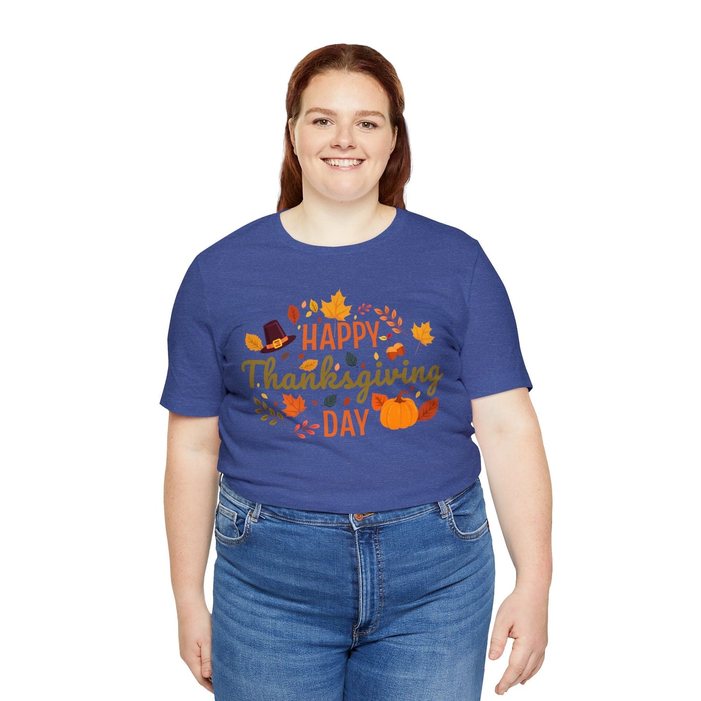 Happy Thanksgiving: “Happy Thanksgiving Day” w/Potpourri Design T-Shirt