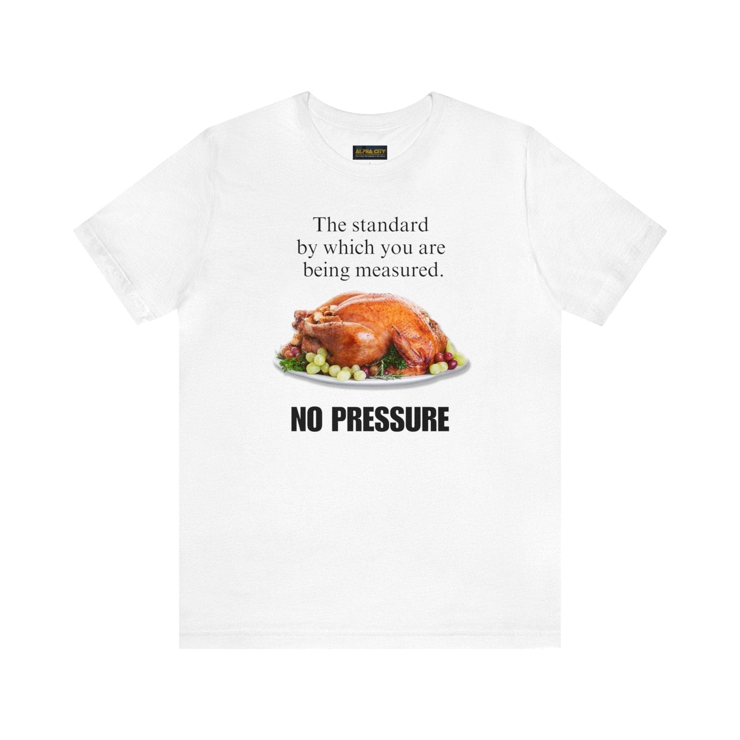 Snarky Thanksgiving: "The standard by which you are being measured. No Pressure" T-Shirt
