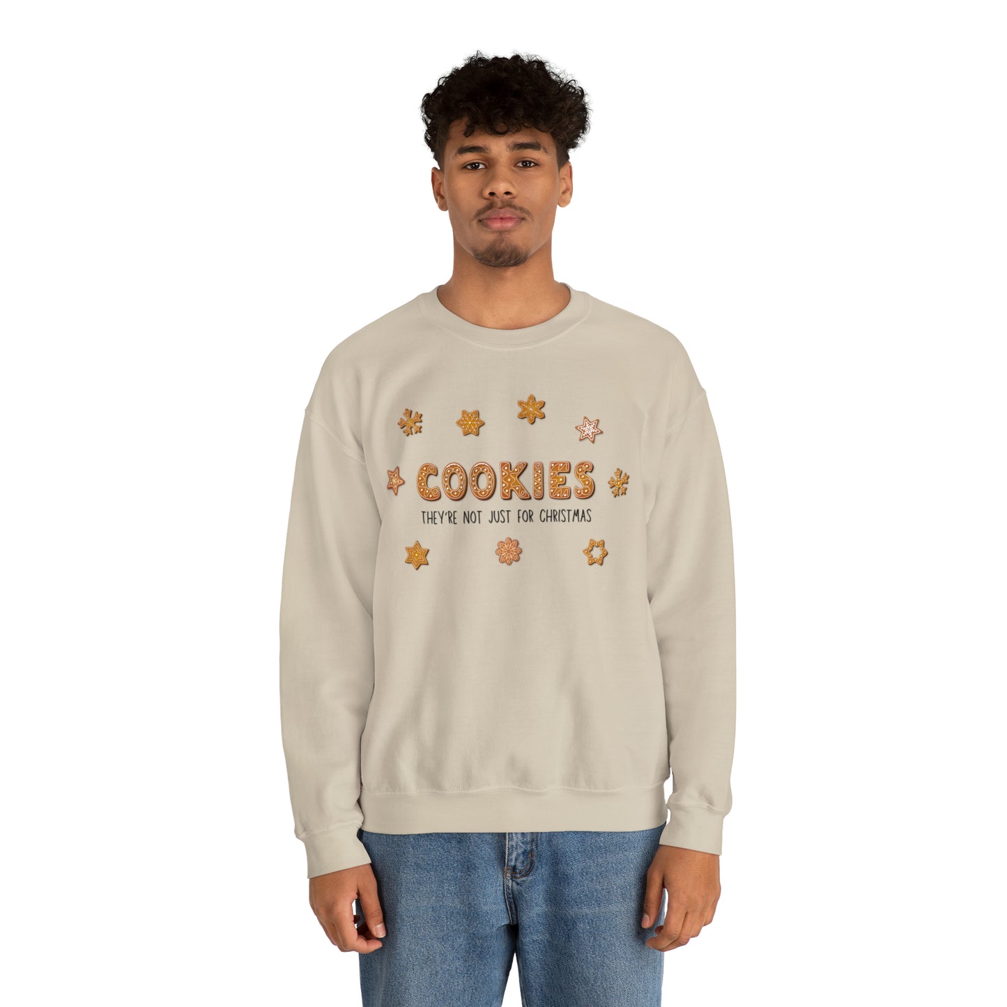 “Cookies: They're Not Just for Christmas” Gildan 18000 Unisex Heavy Blend™ Crewneck Sweatshirt