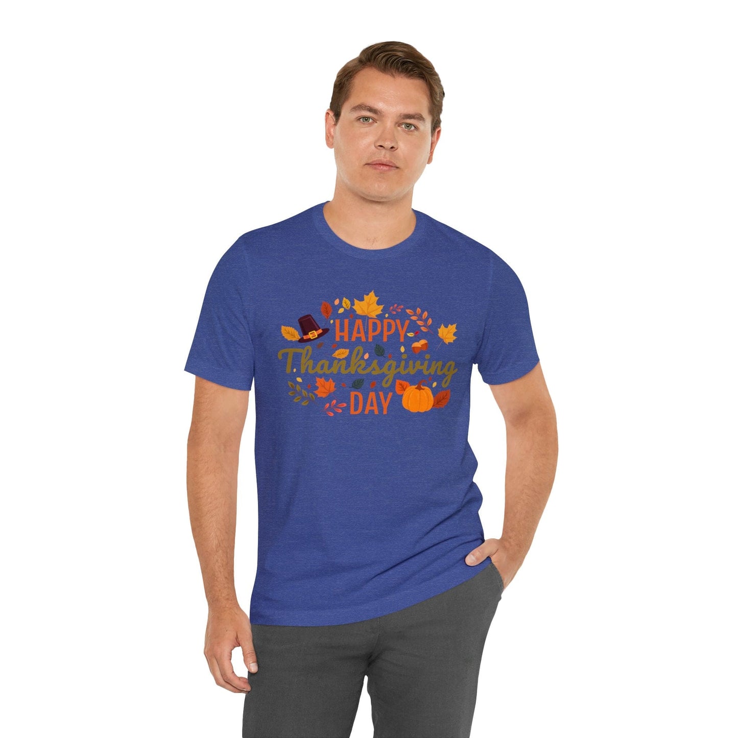Happy Thanksgiving: “Happy Thanksgiving Day” w/Potpourri Design T-Shirt