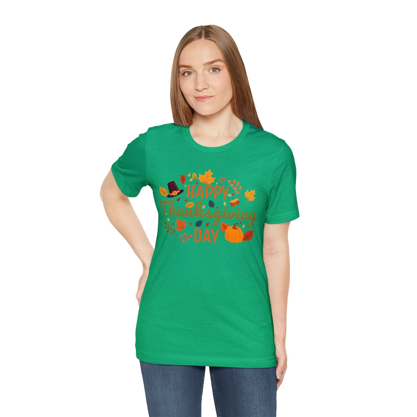 Happy Thanksgiving: “Happy Thanksgiving Day” w/Potpourri Design T-Shirt