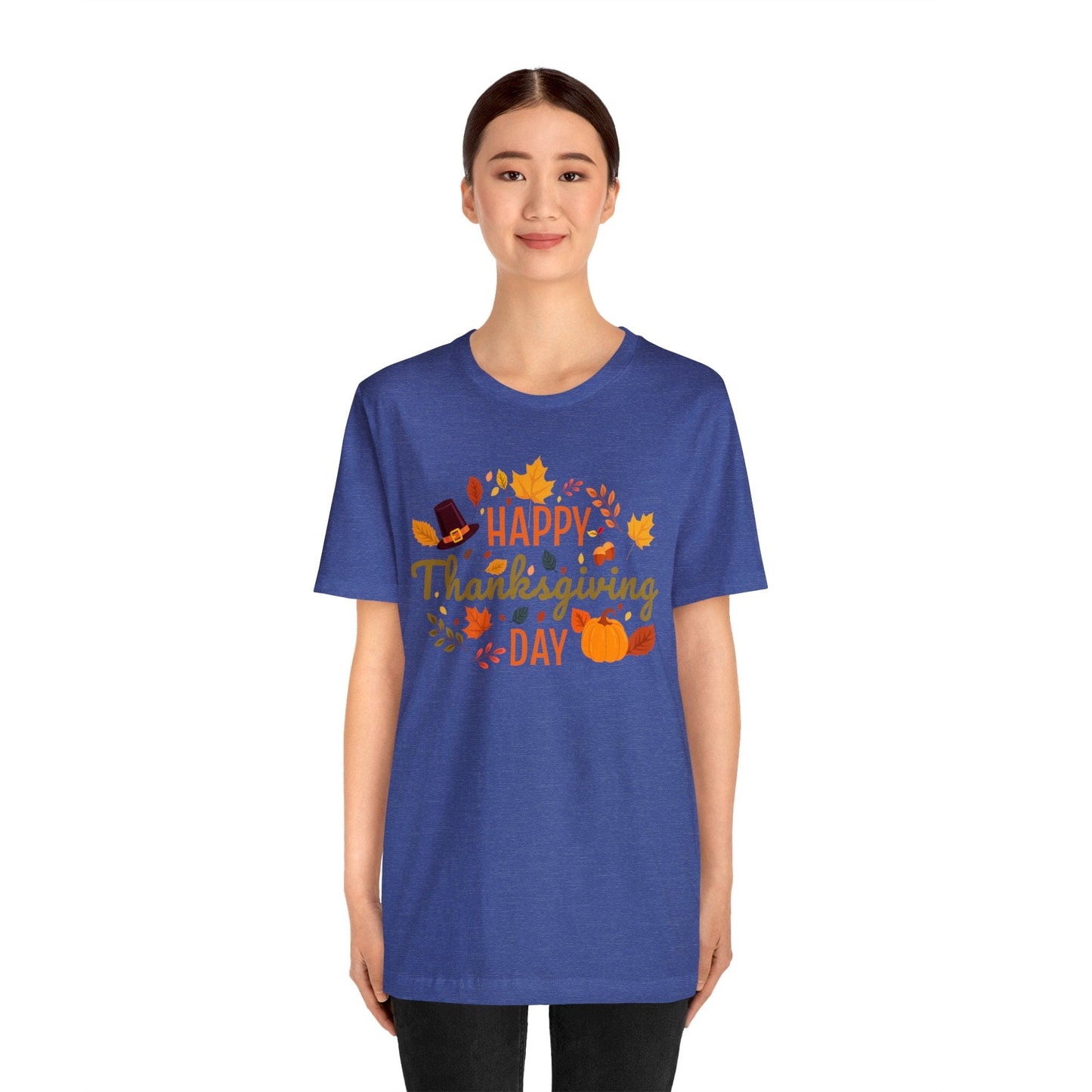 Happy Thanksgiving: “Happy Thanksgiving Day” w/Potpourri Design T-Shirt