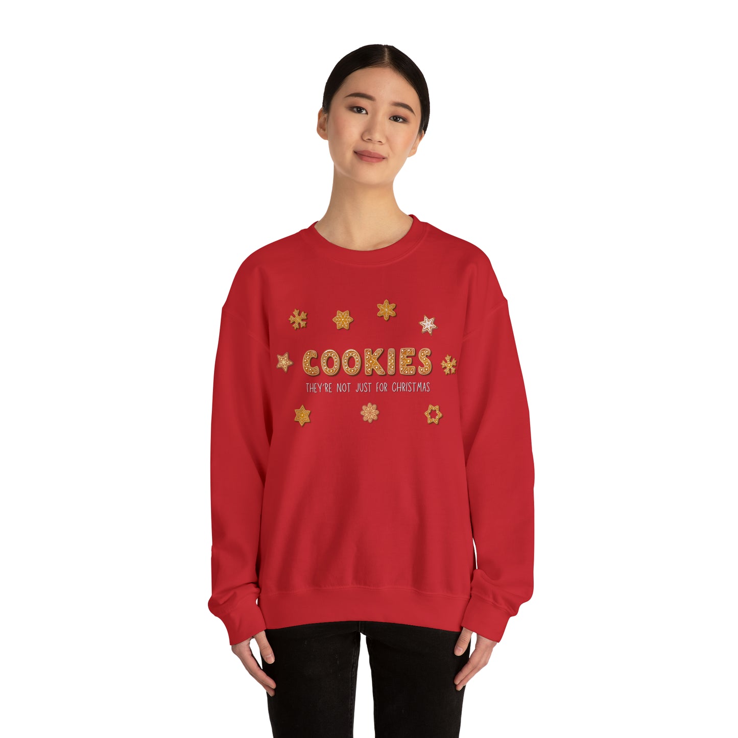 “Cookies: They're Not Just for Christmas” Gildan 18000 Unisex Heavy Blend™ Crewneck Sweatshirt