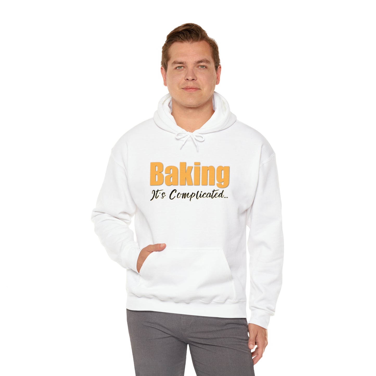 “Baking: It's Complicated...” Gildan 18500 Unisex Heavy Blend™ Hooded Sweatshirt