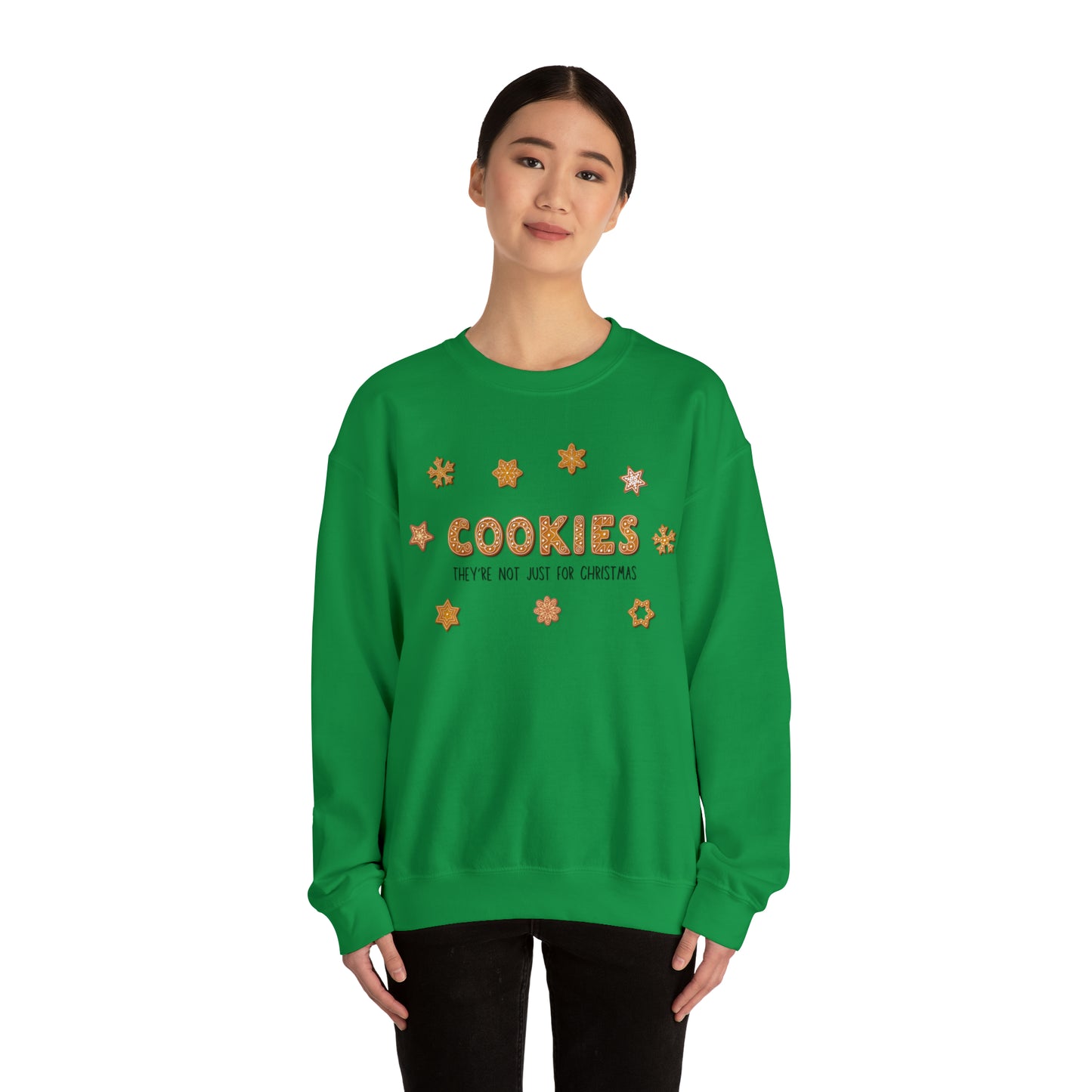 “Cookies: They're Not Just for Christmas” Gildan 18000 Unisex Heavy Blend™ Crewneck Sweatshirt