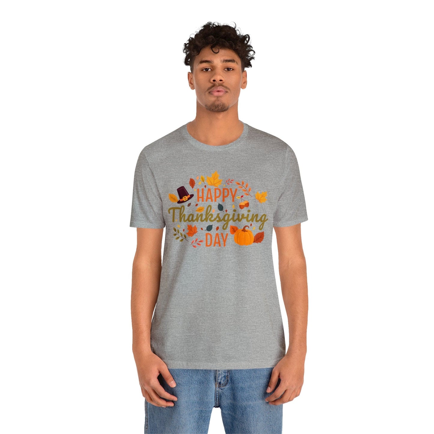 Happy Thanksgiving: “Happy Thanksgiving Day” w/Potpourri Design T-Shirt