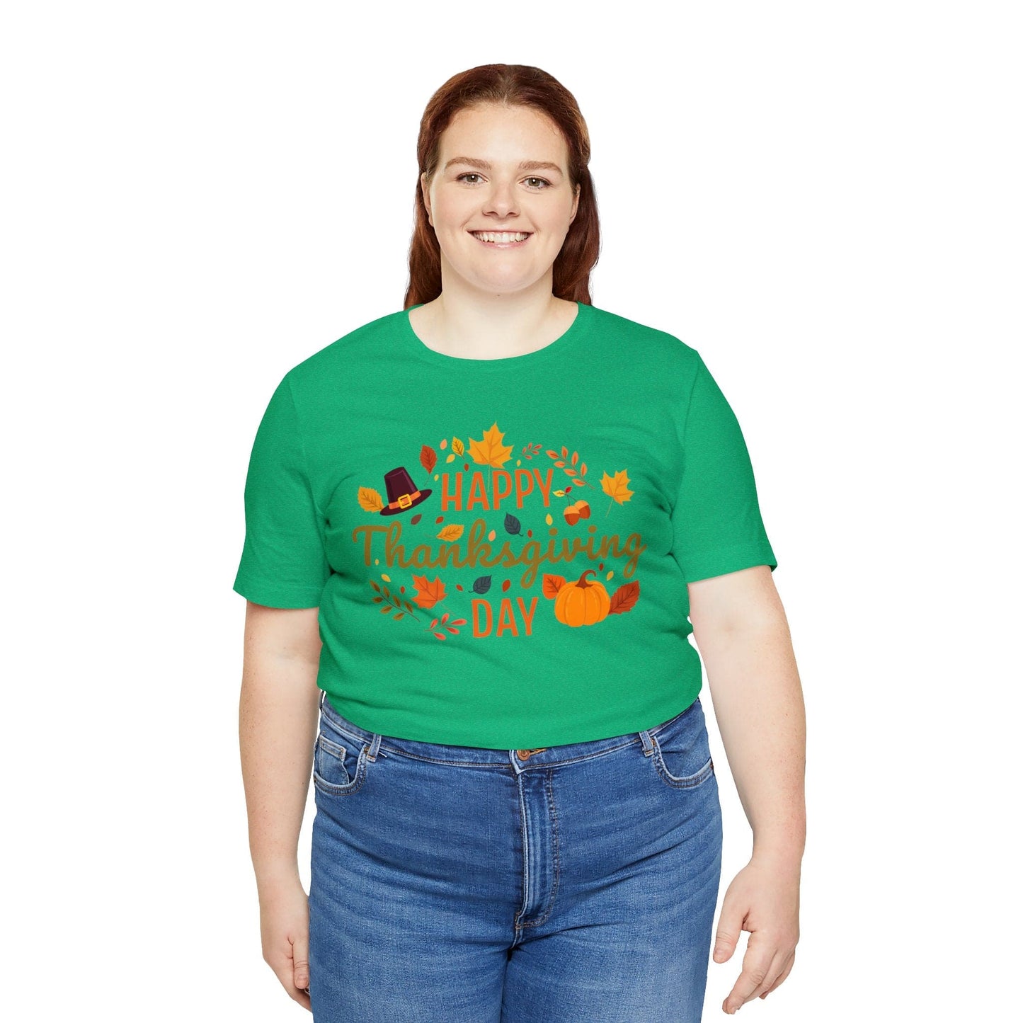 Happy Thanksgiving: “Happy Thanksgiving Day” w/Potpourri Design T-Shirt