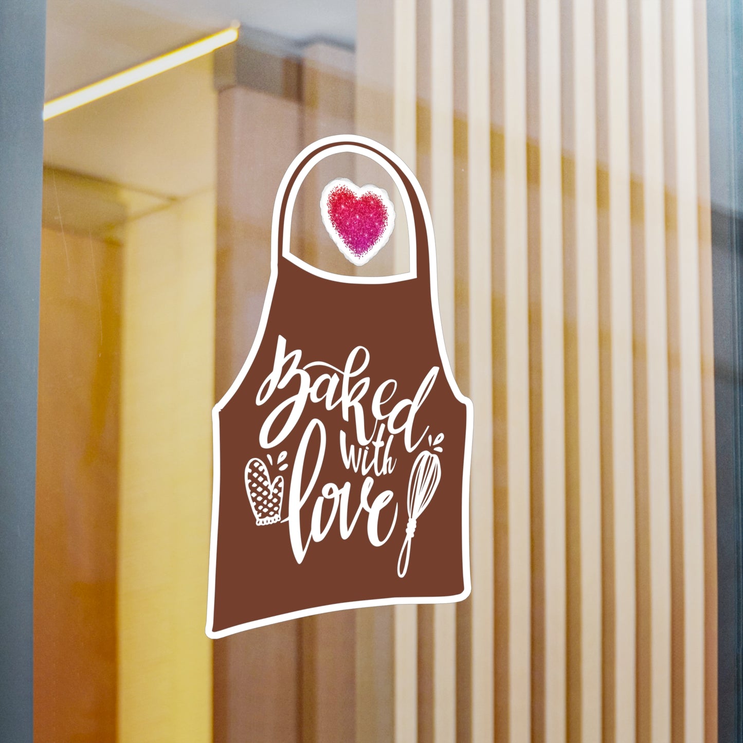 “Baked With Love” Apron image - Kiss-Cut Vinyl Decal