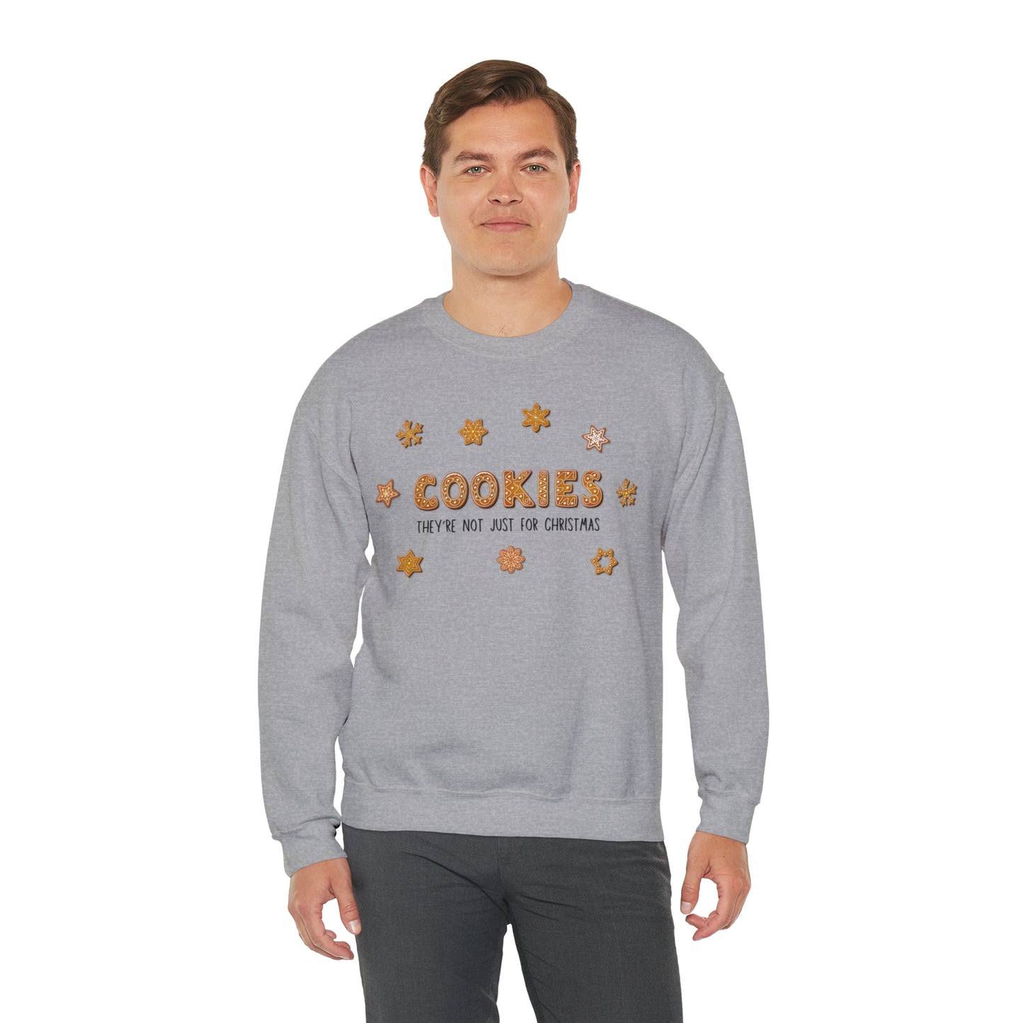 “Cookies: They're Not Just for Christmas” Gildan 18000 Unisex Heavy Blend™ Crewneck Sweatshirt