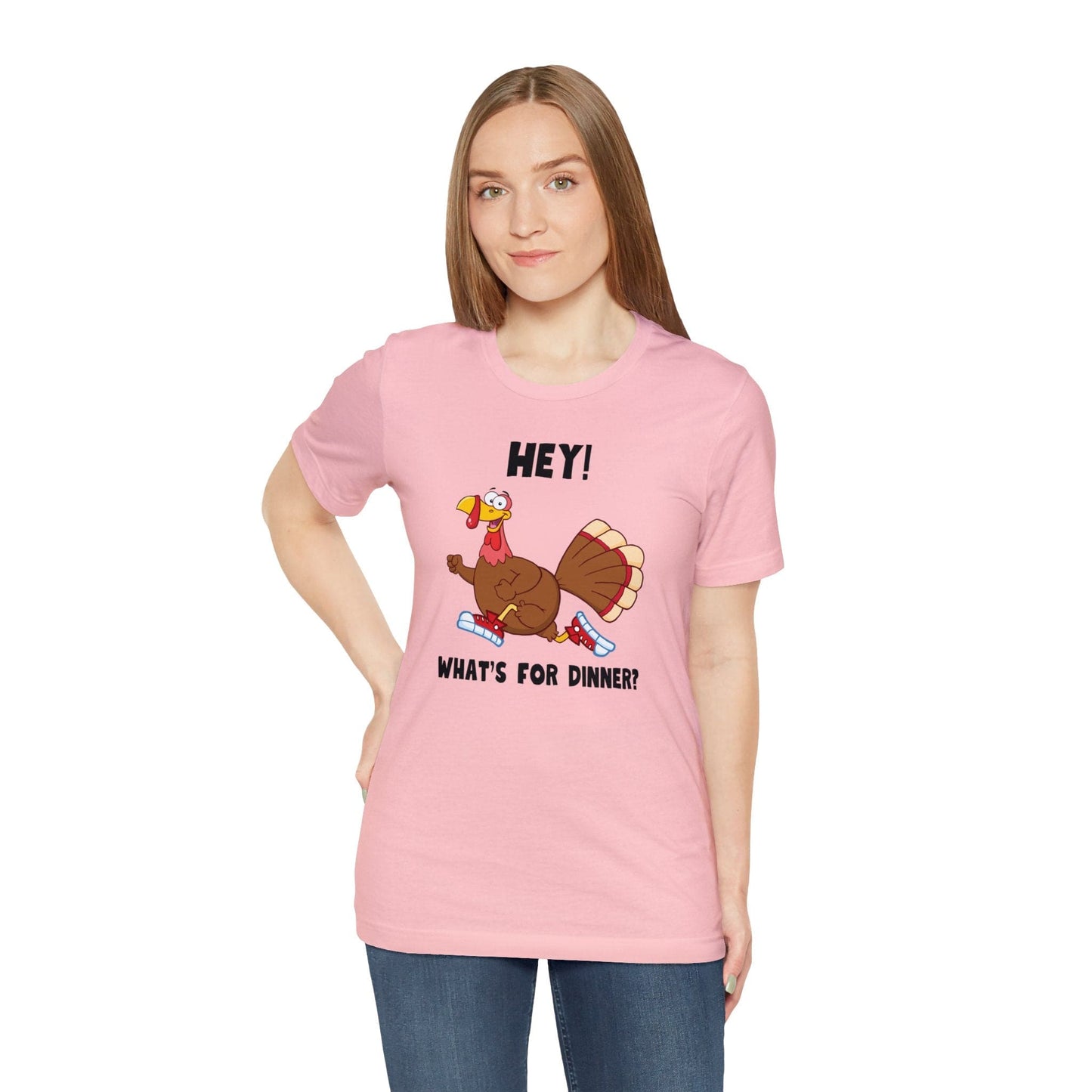 Jerky Turkey: “Hey! What's for Dinner?” Thanksgiving Novelty T-Shirt