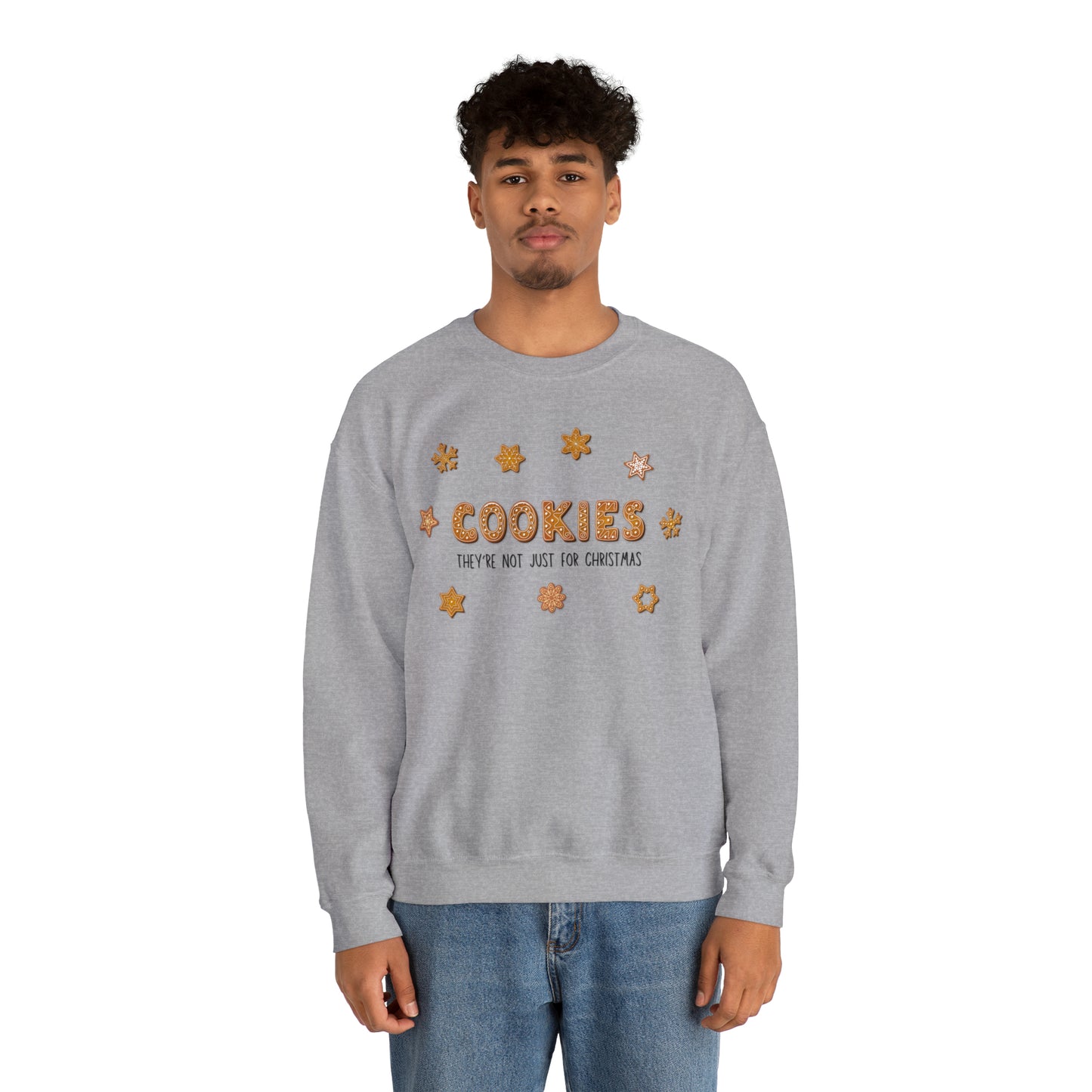 “Cookies: They're Not Just for Christmas” Gildan 18000 Unisex Heavy Blend™ Crewneck Sweatshirt