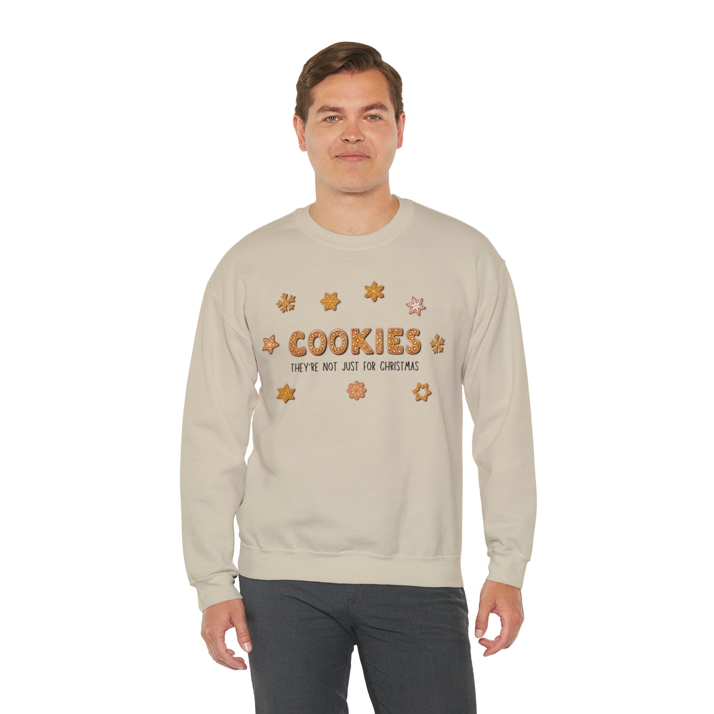 “Cookies: They're Not Just for Christmas” Gildan 18000 Unisex Heavy Blend™ Crewneck Sweatshirt