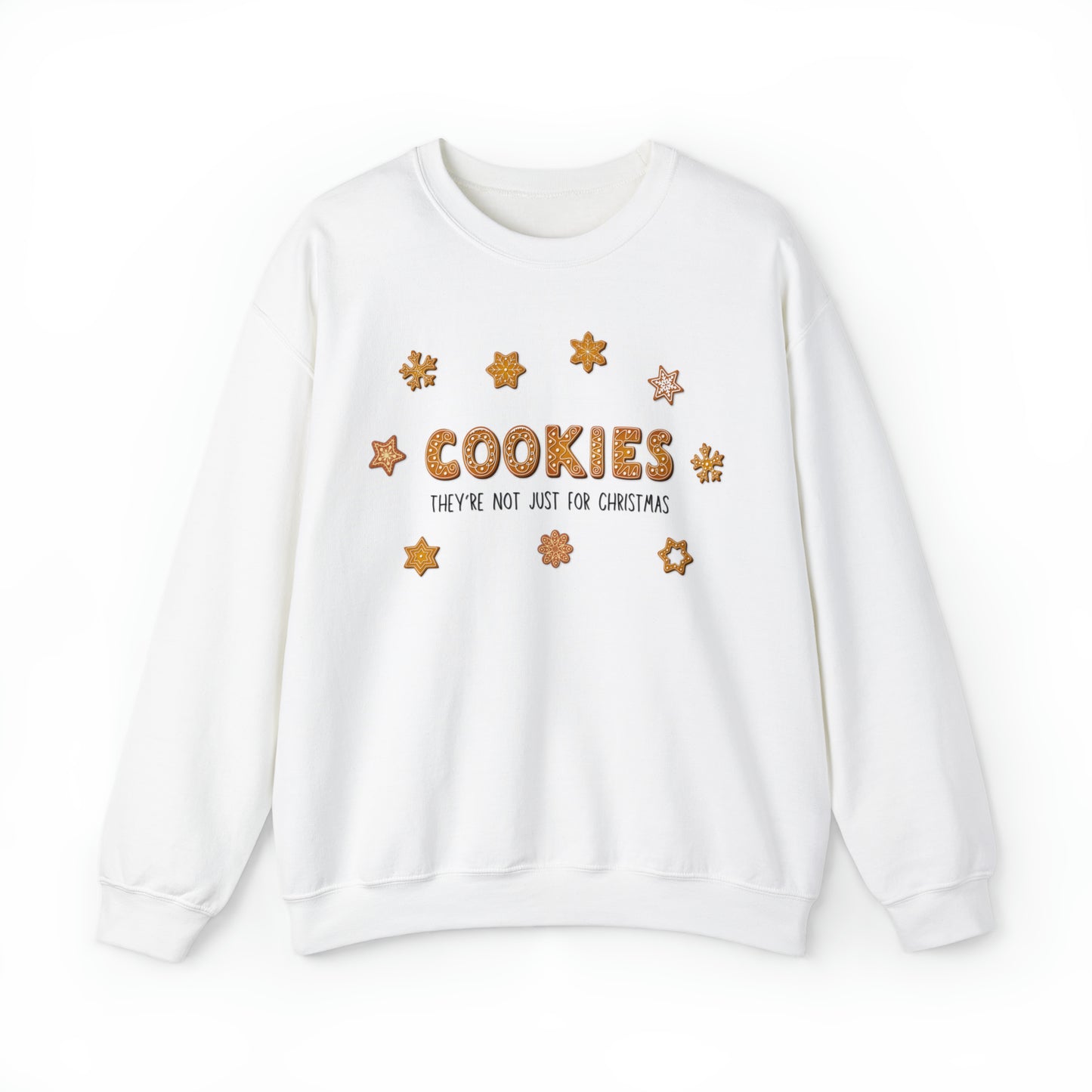 “Cookies: They're Not Just for Christmas” Gildan 18000 Unisex Heavy Blend™ Crewneck Sweatshirt