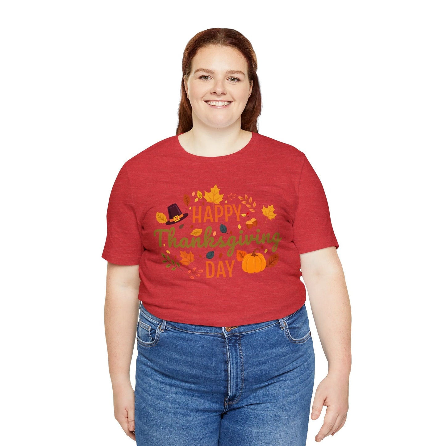 Happy Thanksgiving: “Happy Thanksgiving Day” w/Potpourri Design T-Shirt