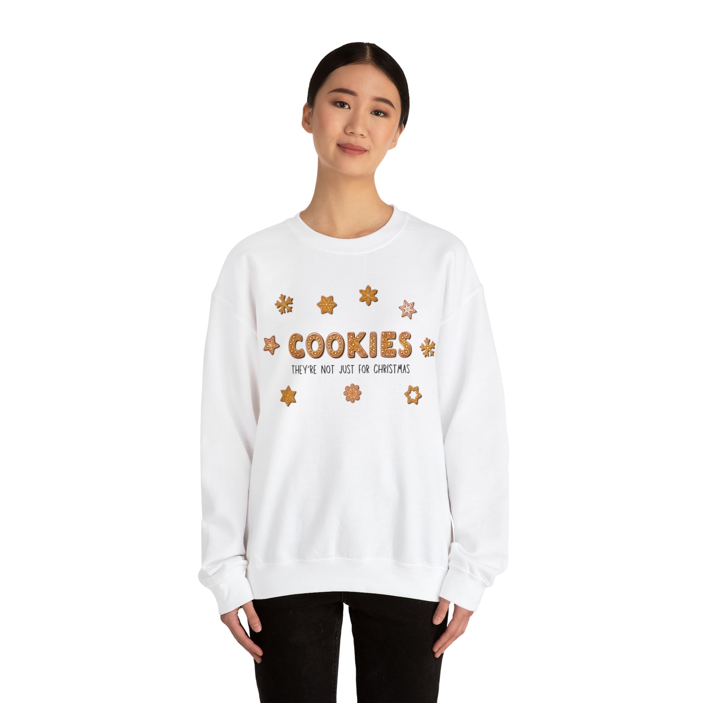 “Cookies: They're Not Just for Christmas” Gildan 18000 Unisex Heavy Blend™ Crewneck Sweatshirt
