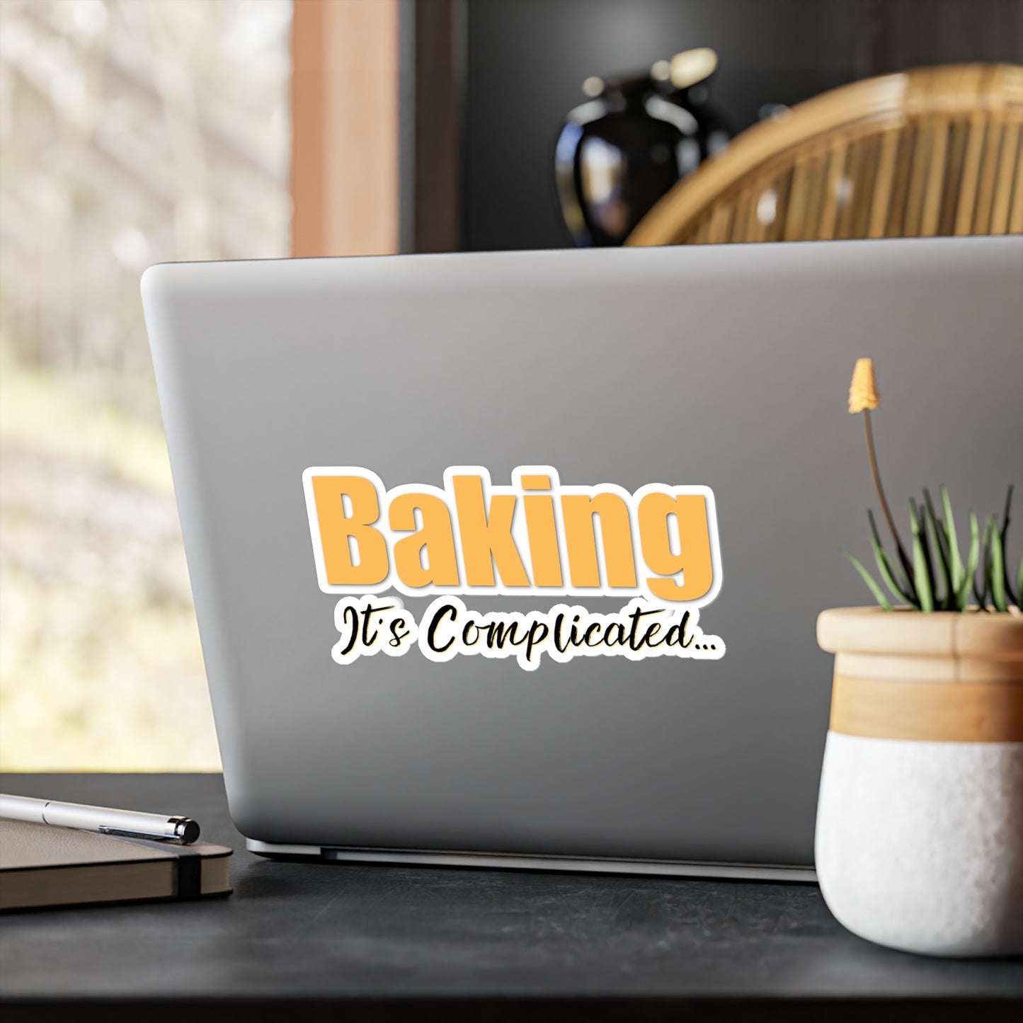 “Baking: It's Complicated...” Kiss-Cut Vinyl Decal