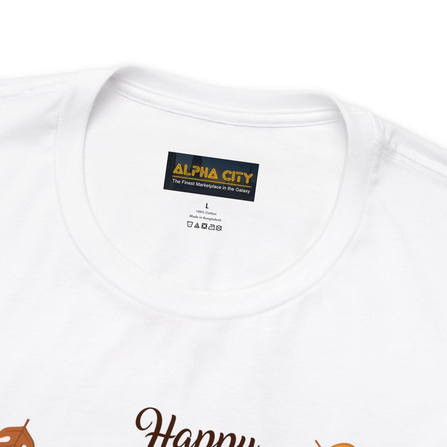 Happy Thanksgiving: “Happy Thanksgiving” w/Cheerful Turkey Design T-Shirt