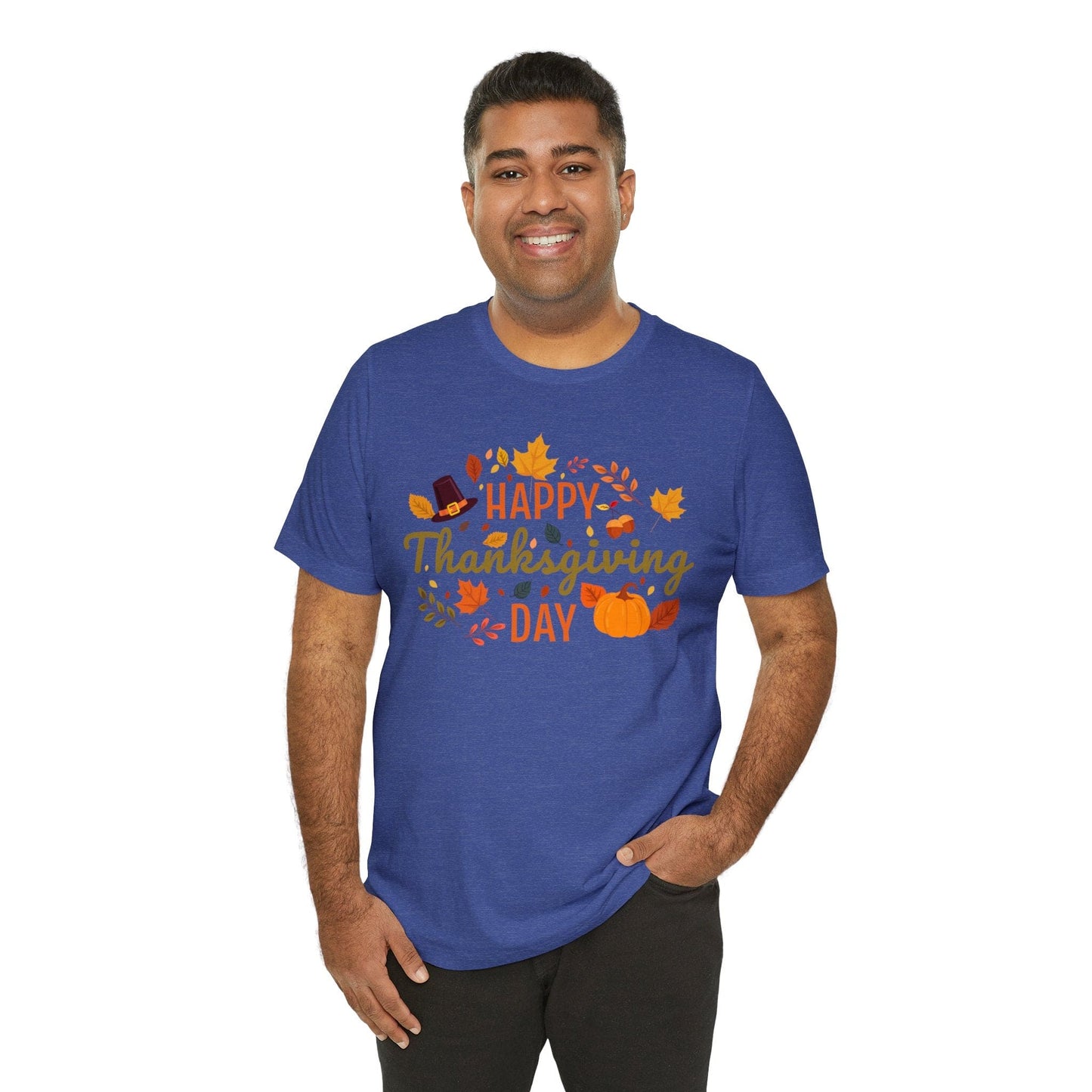 Happy Thanksgiving: “Happy Thanksgiving Day” w/Potpourri Design T-Shirt