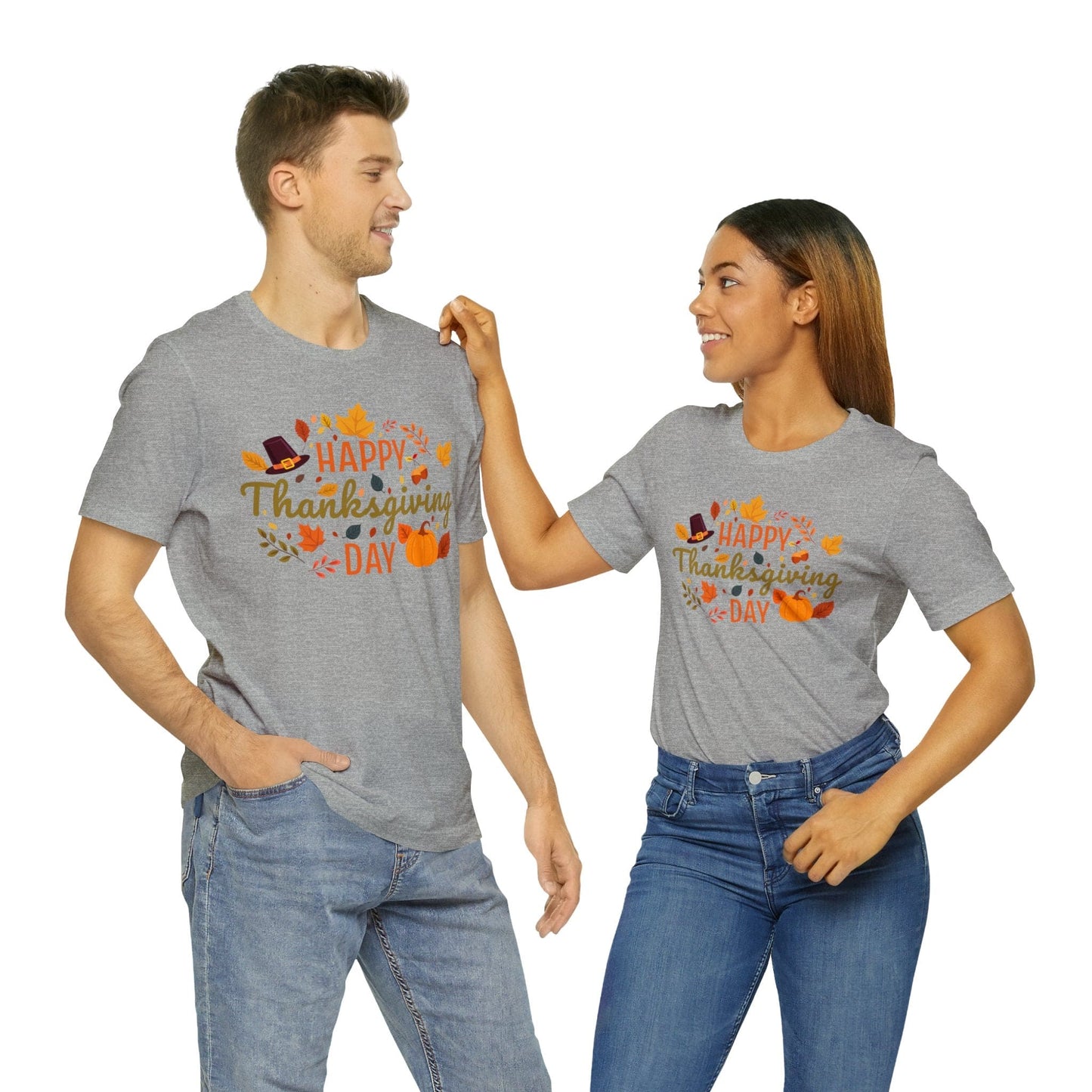 Happy Thanksgiving: “Happy Thanksgiving Day” w/Potpourri Design T-Shirt