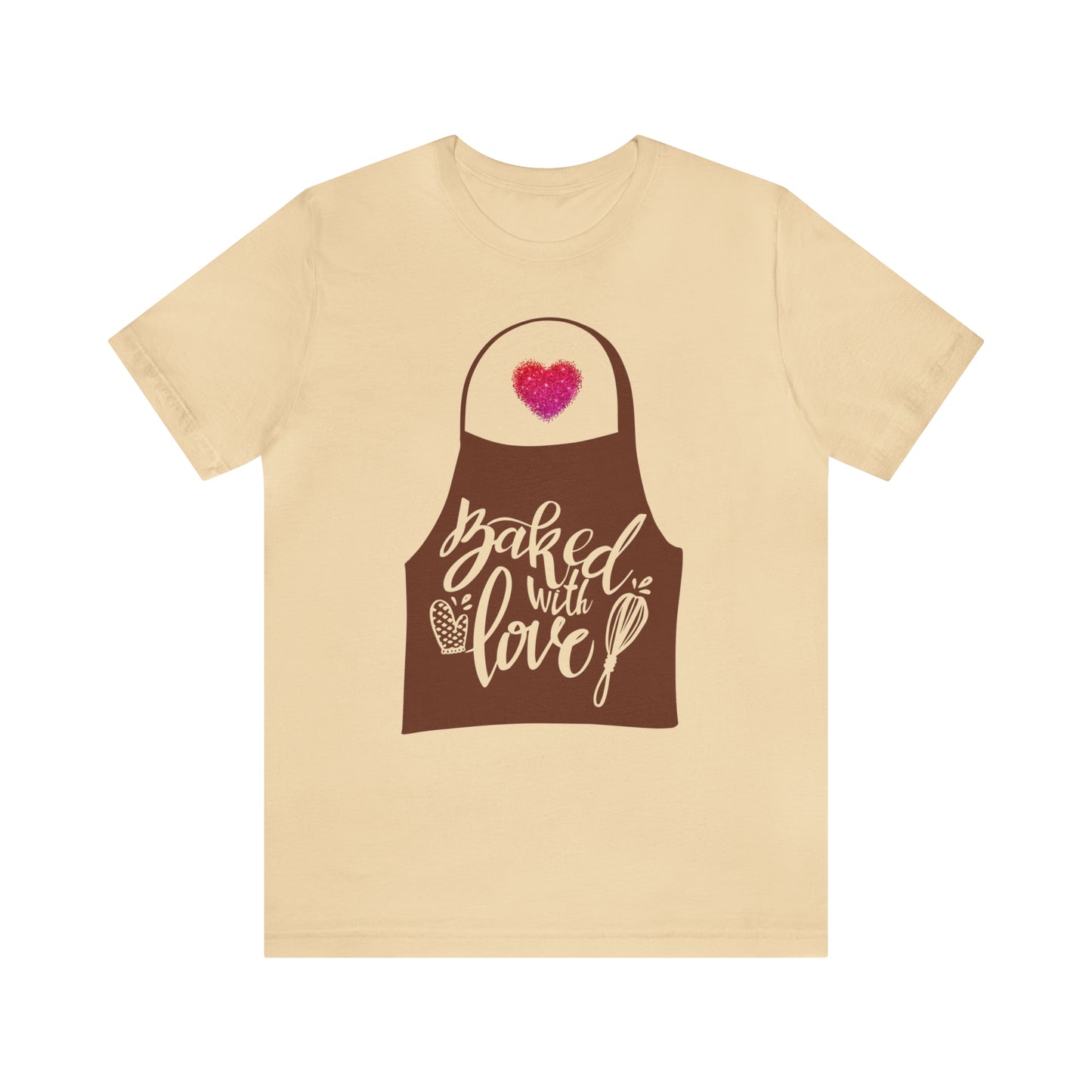 “Baked With Love” Apron image - Bella + Canvas 3001 Unisex Jersey Short Sleeve Tee